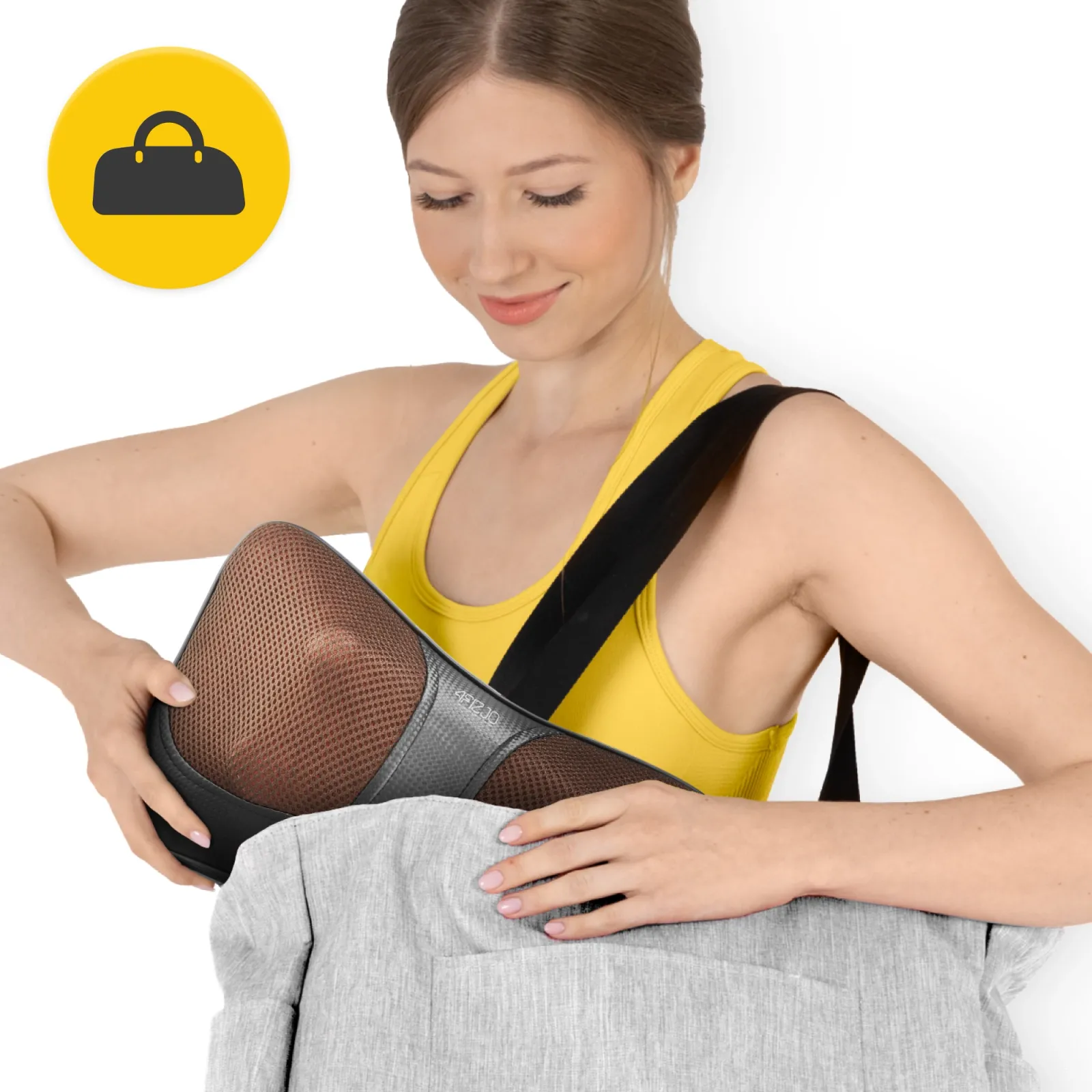 SHIATSU ULTRA+ masažinė pagalvėlė ruda