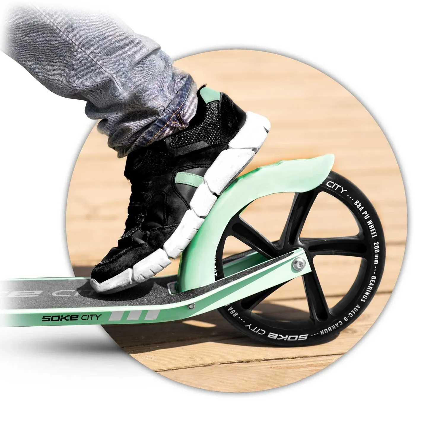 Soke City žalias paspirtukas - nuotrauka 1