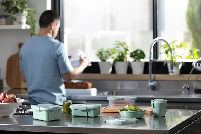 Curver Smart Eco apvalus maisto indas 1 l, žalias