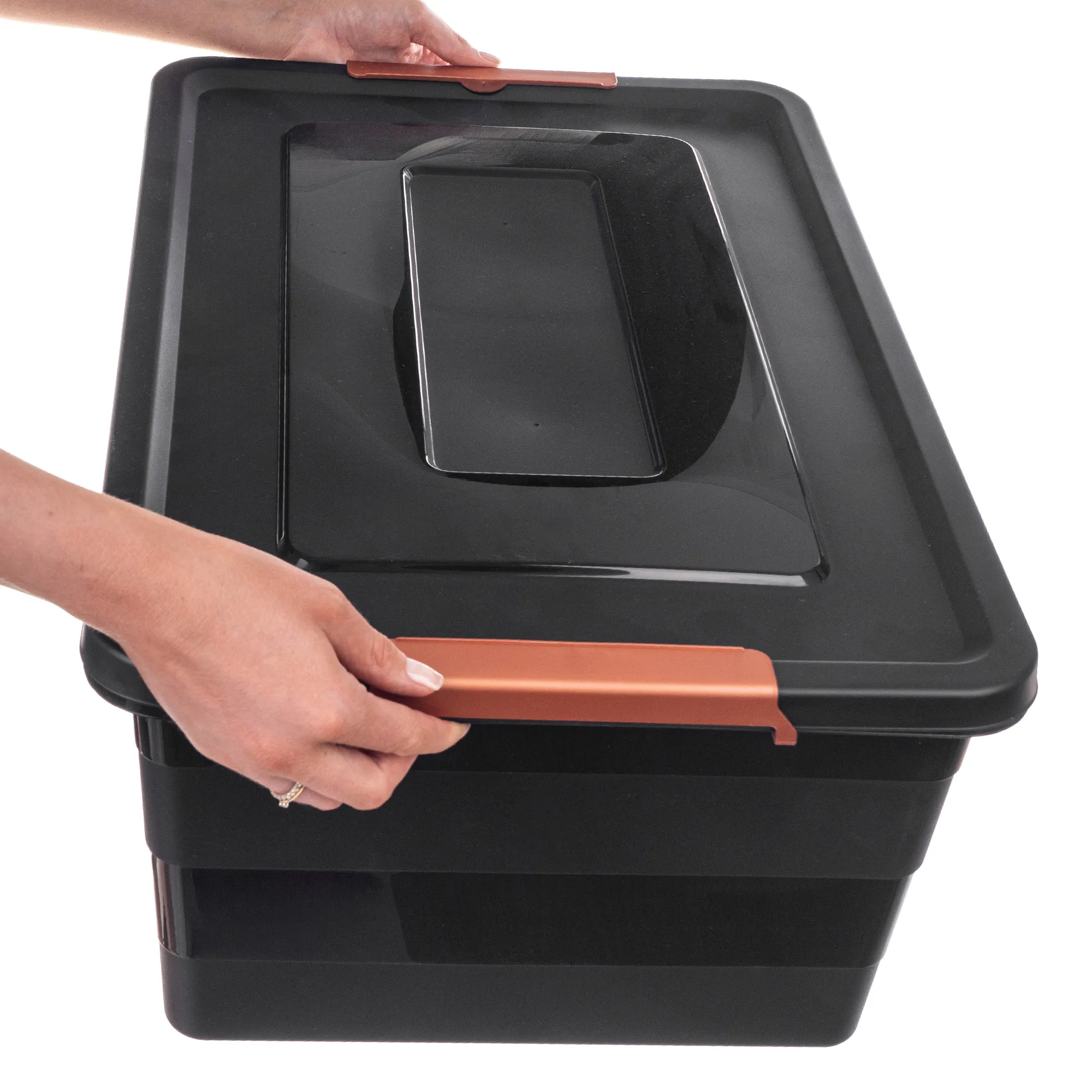 Laora žaislų laikymo rinkinys 28 l + 40 l + 55 l, juodas