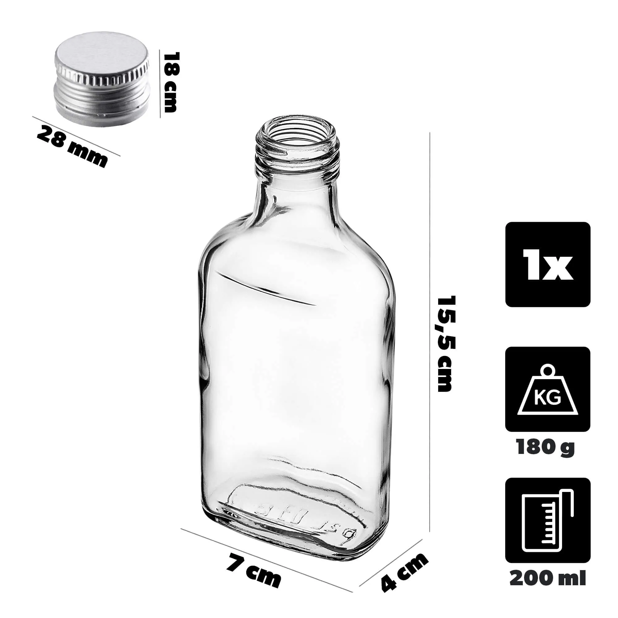 Viane termosas 200 ml su sidabriniu dangteliu 1 vnt.