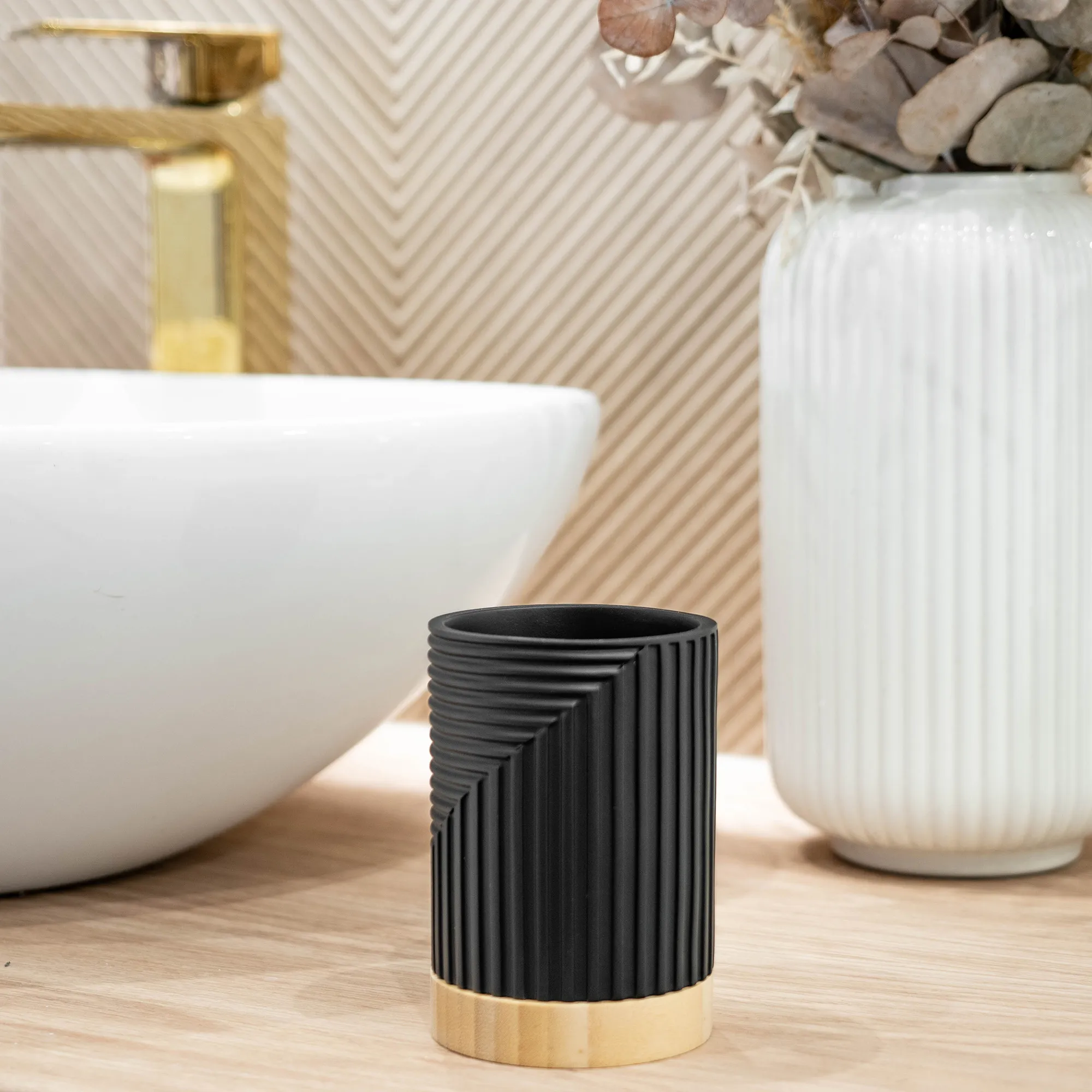 „Lunel“ apvalus vonios puodelis, juodas