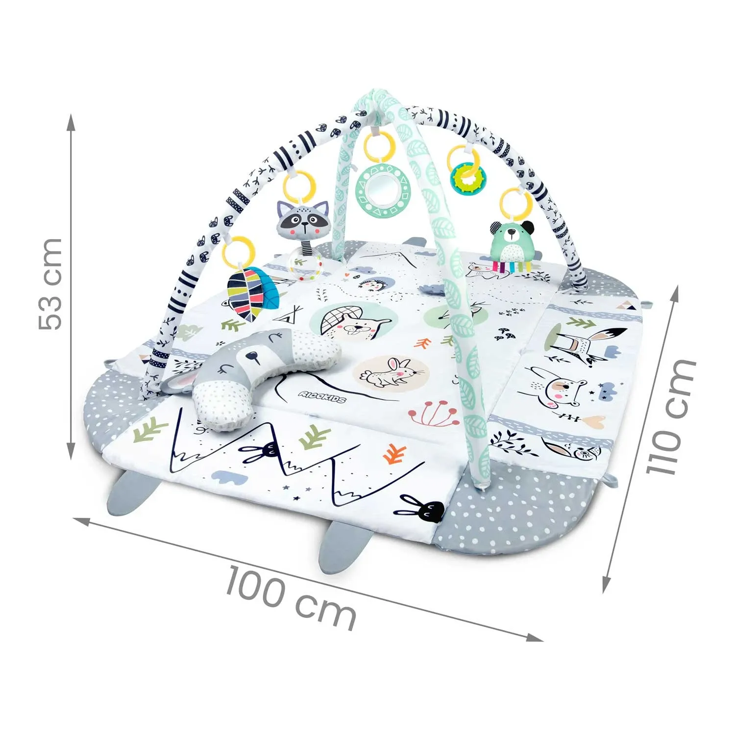 Interaktyvus edukacinis kilimėlis 110 x 100 cm Ricokids Rabbit - nuotrauka 1