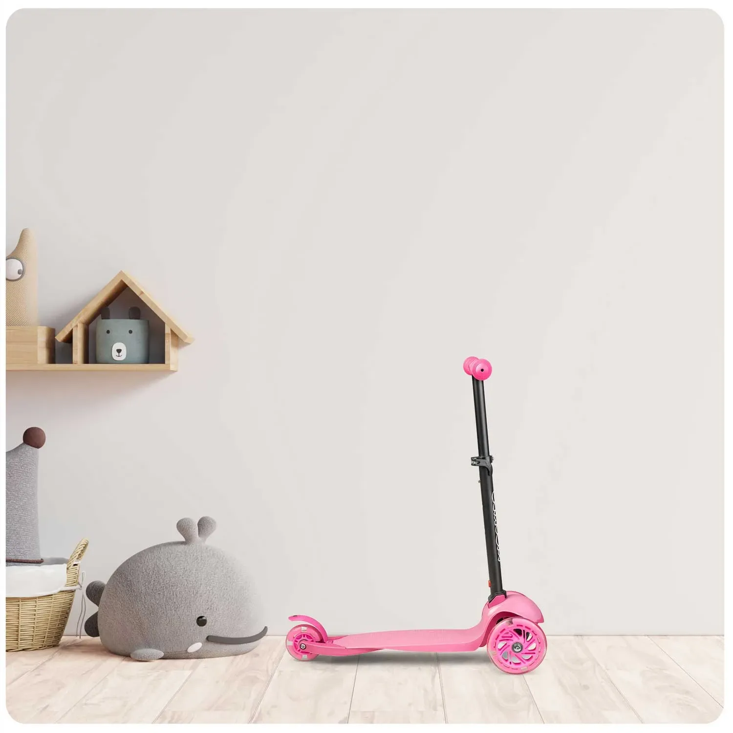 „Ricokids Loco“ triratis paspirtukas – rožinis - nuotrauka 1