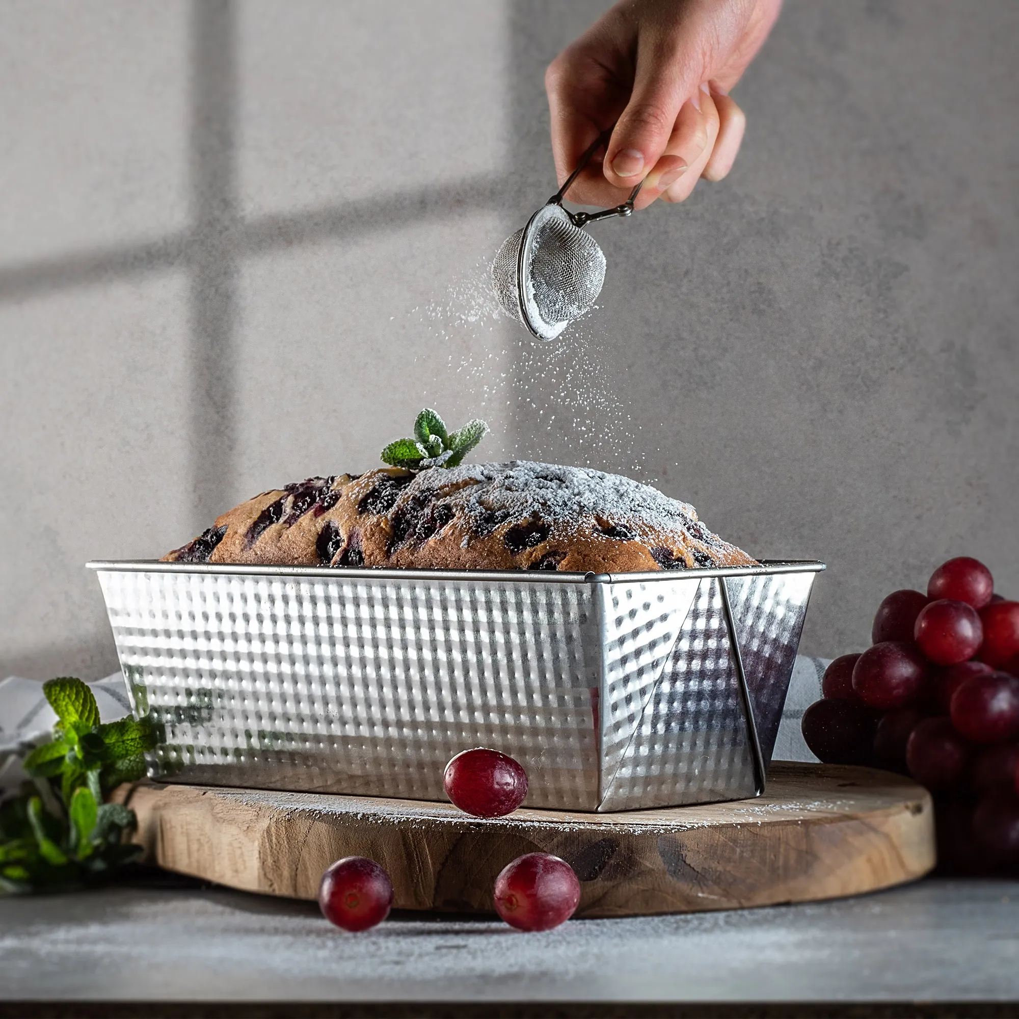 Vokinių kepimo formų rinkinys 25 + 30 + 35 cm, sidabrinės spalvos