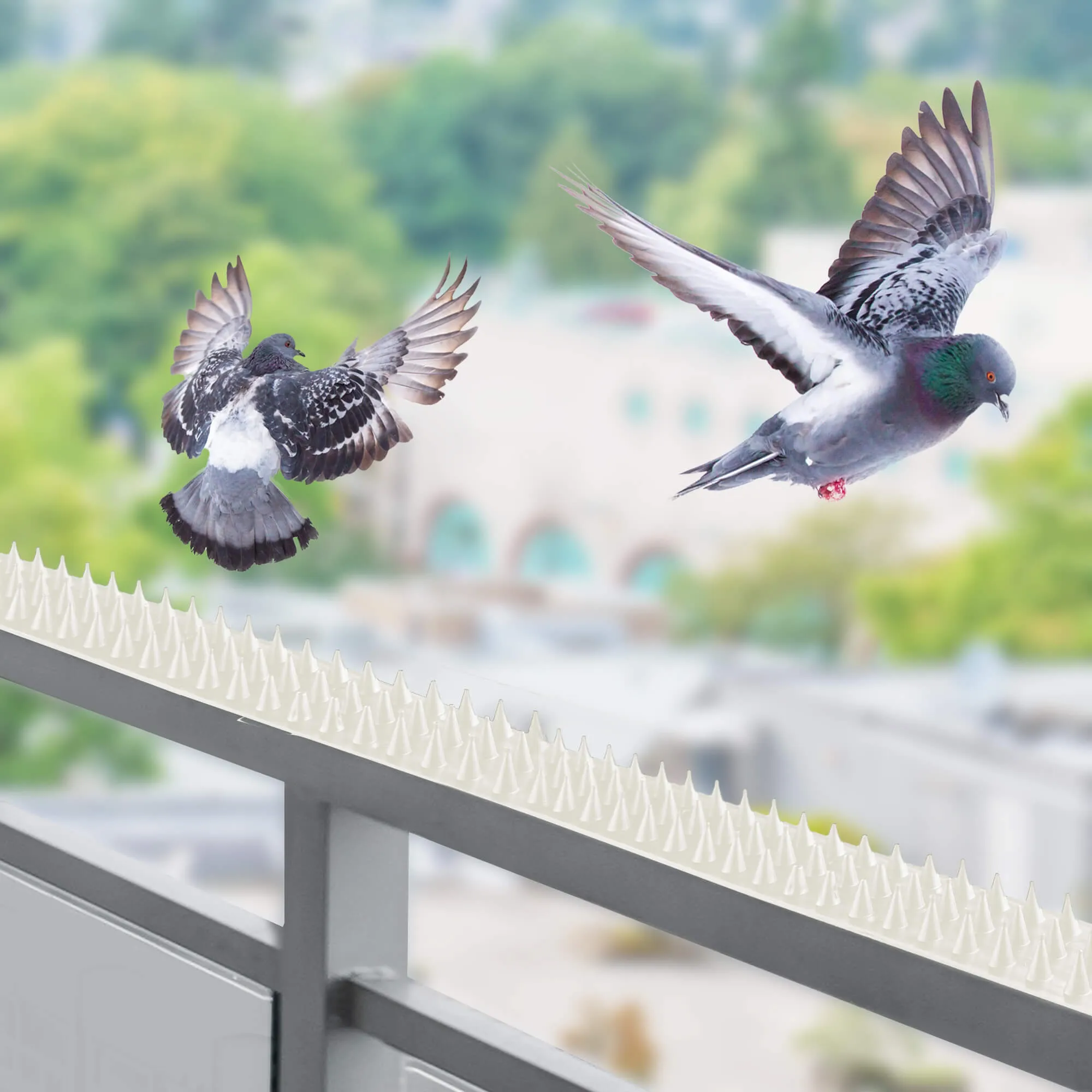 „Tosta“ plastikiniai spygliai nuo paukščių, 4,5 x 50 cm, balti, 1 vnt.