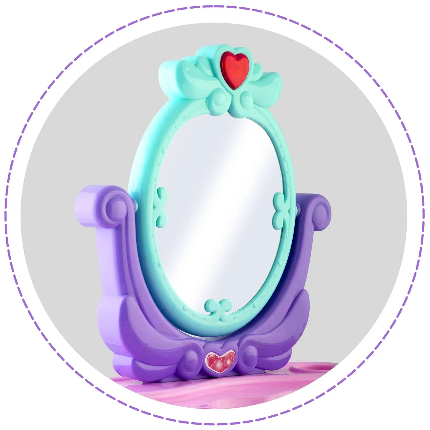 Ricokids 773200 Tualetinis staliukas su veidrodžiu mergaitėms - nuotrauka 1