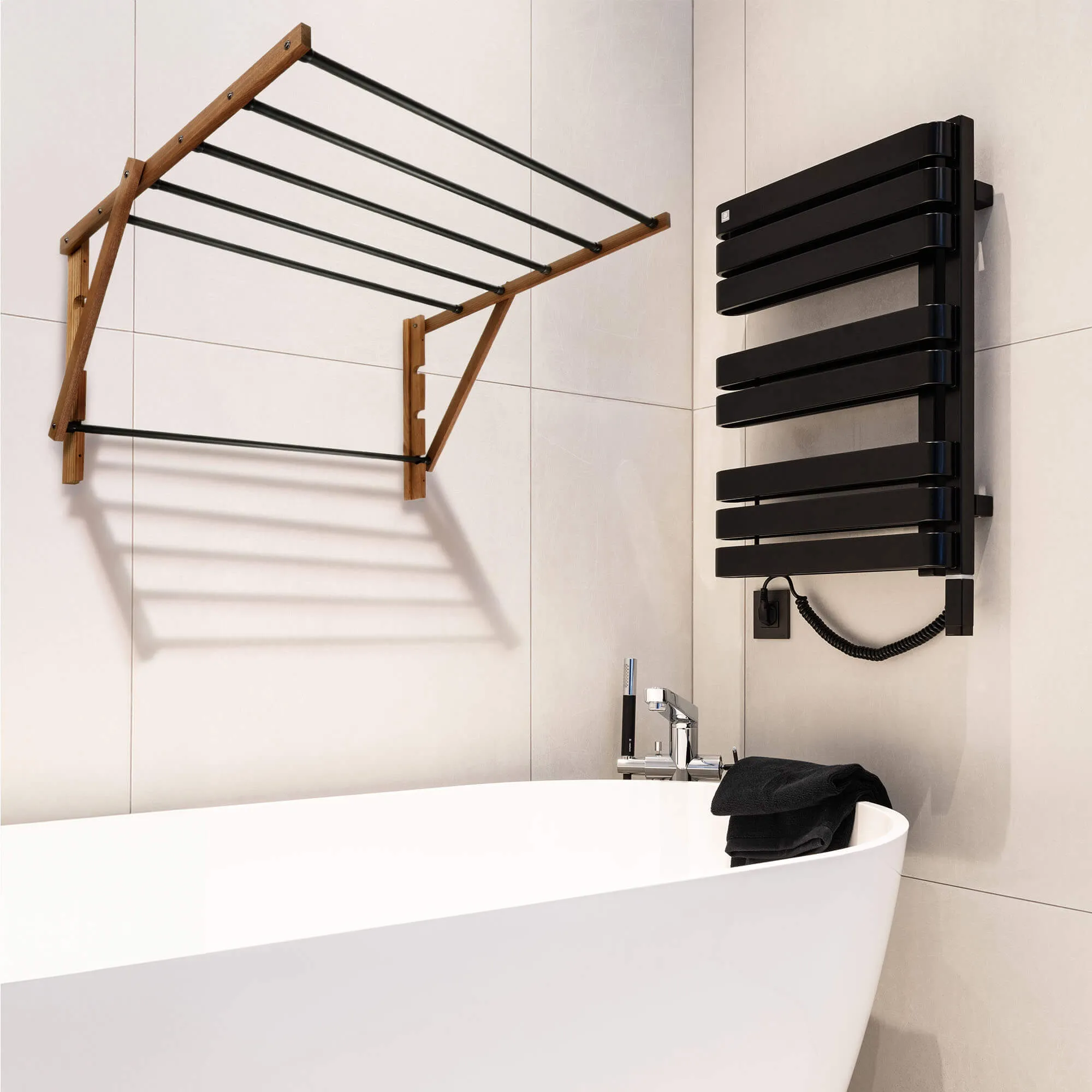 „Ferrara“ 53 cm savaime surenkama prie sienos montuojama skalbinių džiovyklė