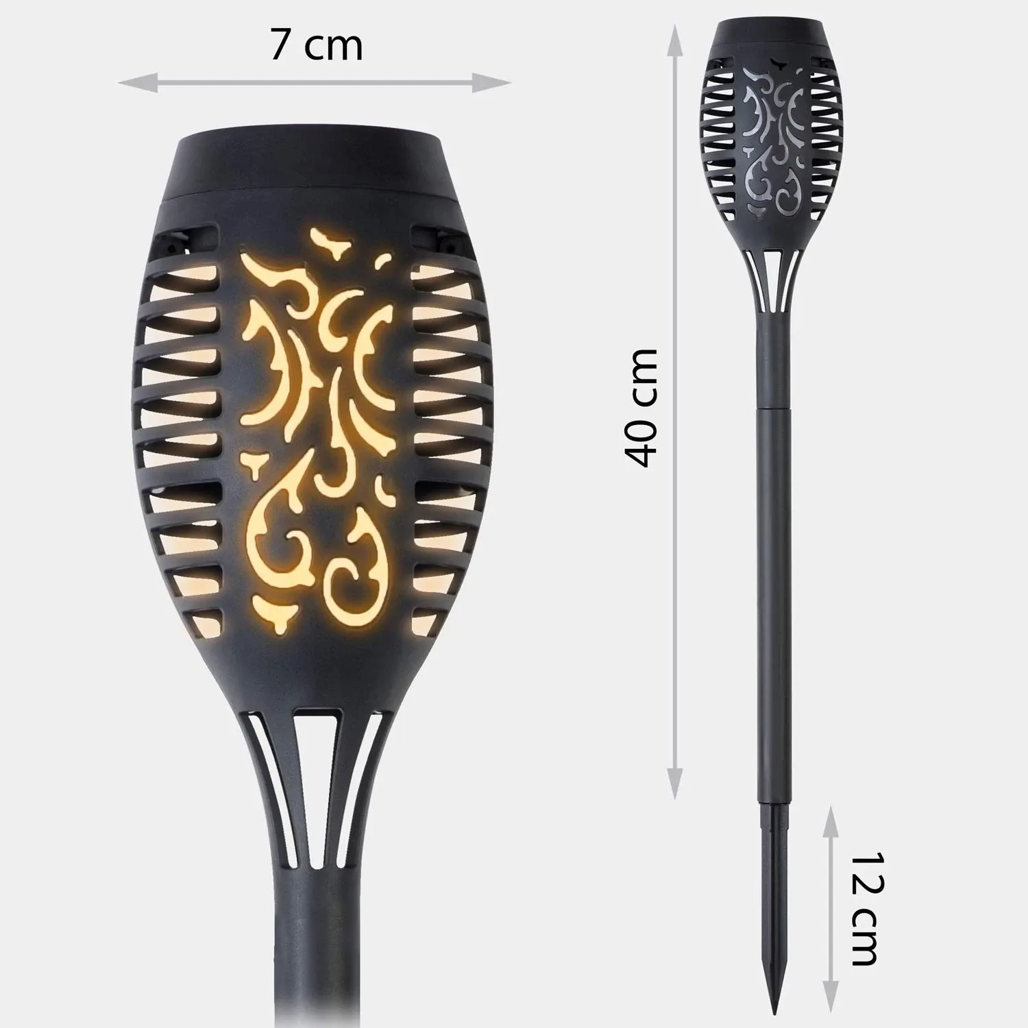 Saulės energija varomi žibintuvėliai, 2 vnt., „Ilumen LS-100“ - nuotrauka 1