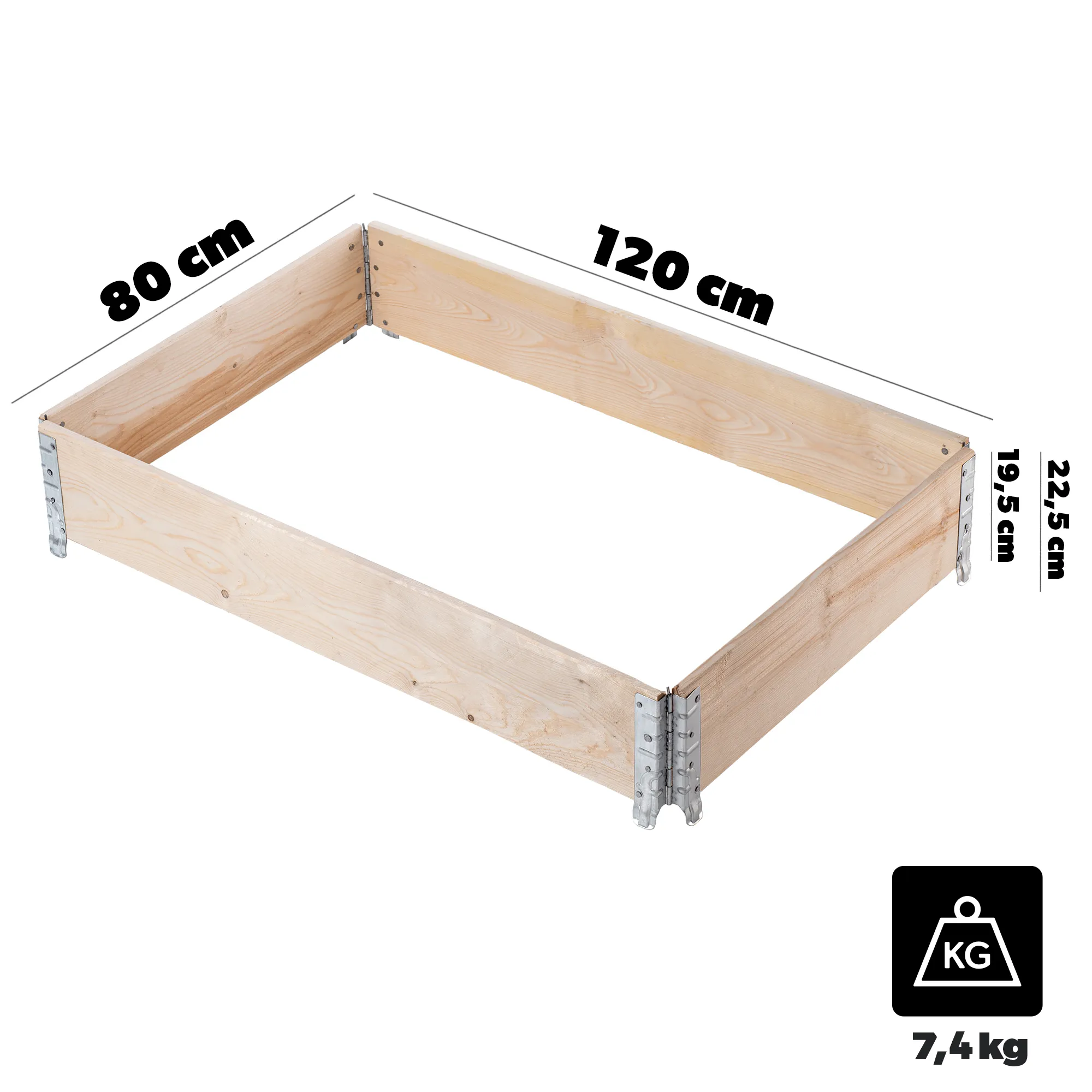 Banari sodo krašto padėklo prailginimas 120x80x20cm