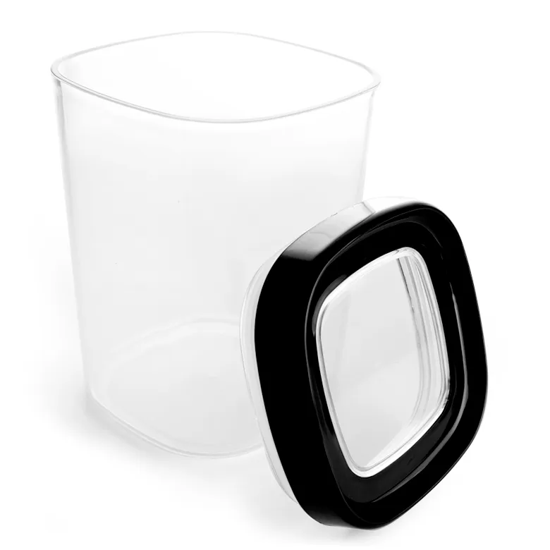 Duna 1 l kvadratinis indas, juodas