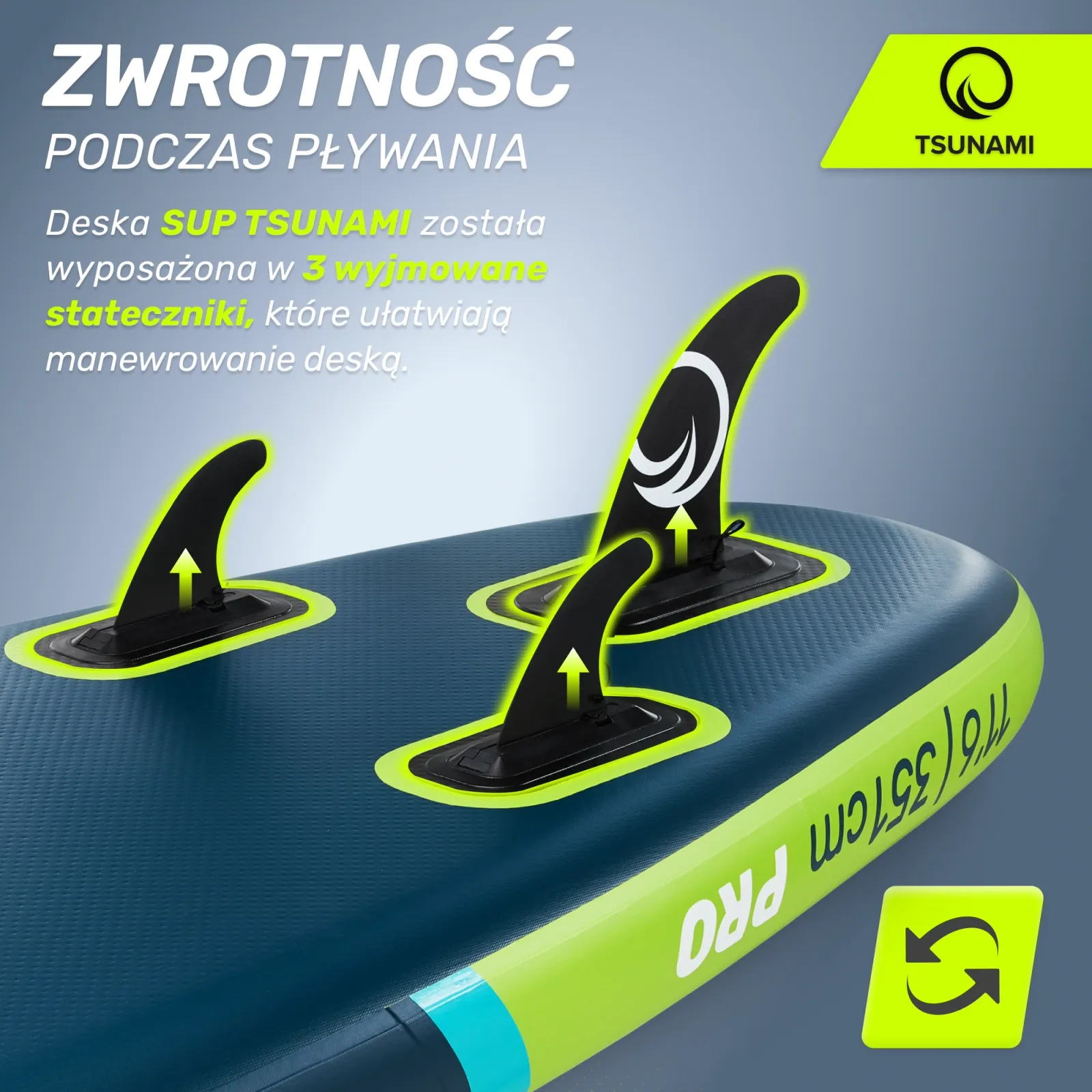 SUP PRO TSUNAMI irklentė 350 cm T14
