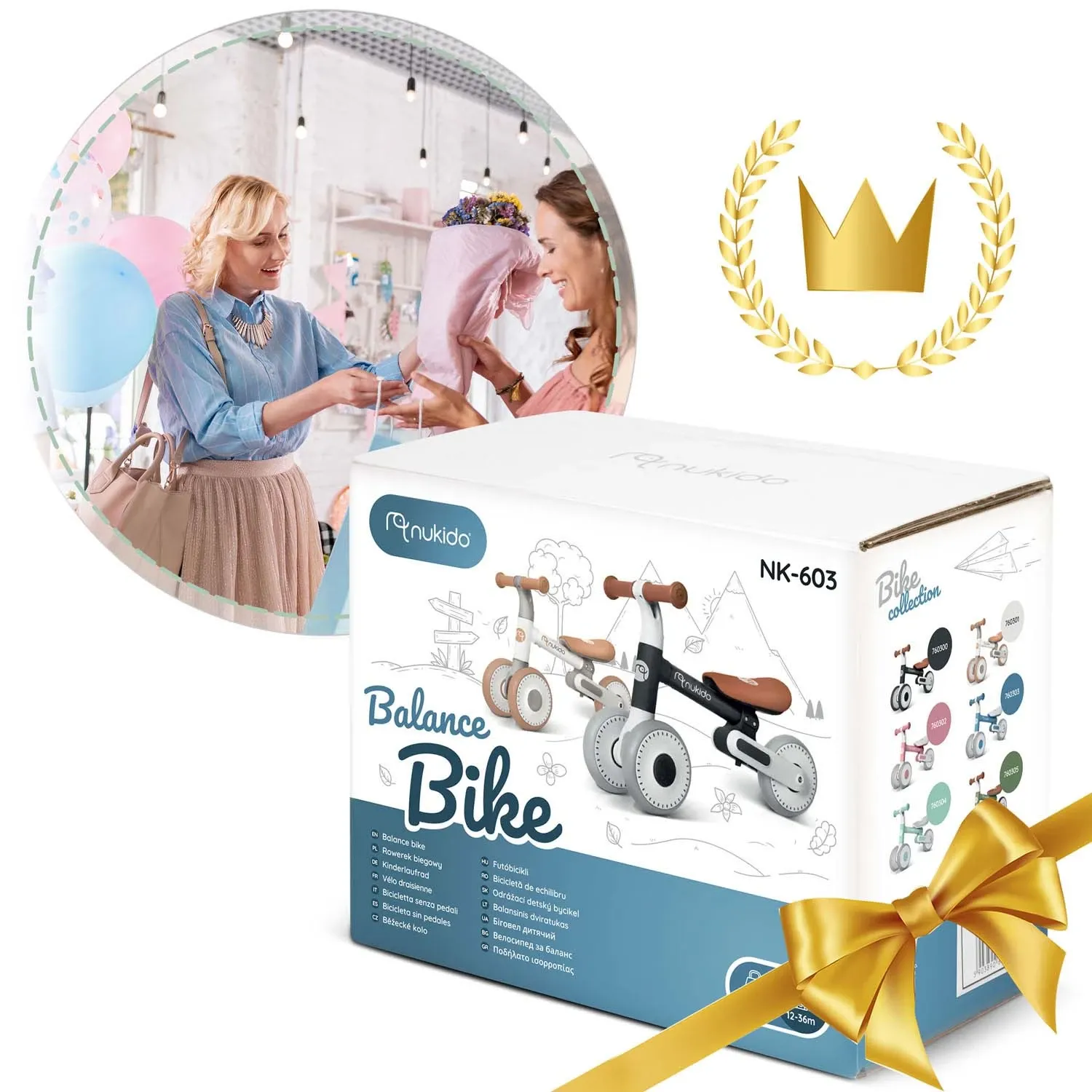 Nukido NK-603 vaikiškas balansinis dviratis - nuotrauka 1