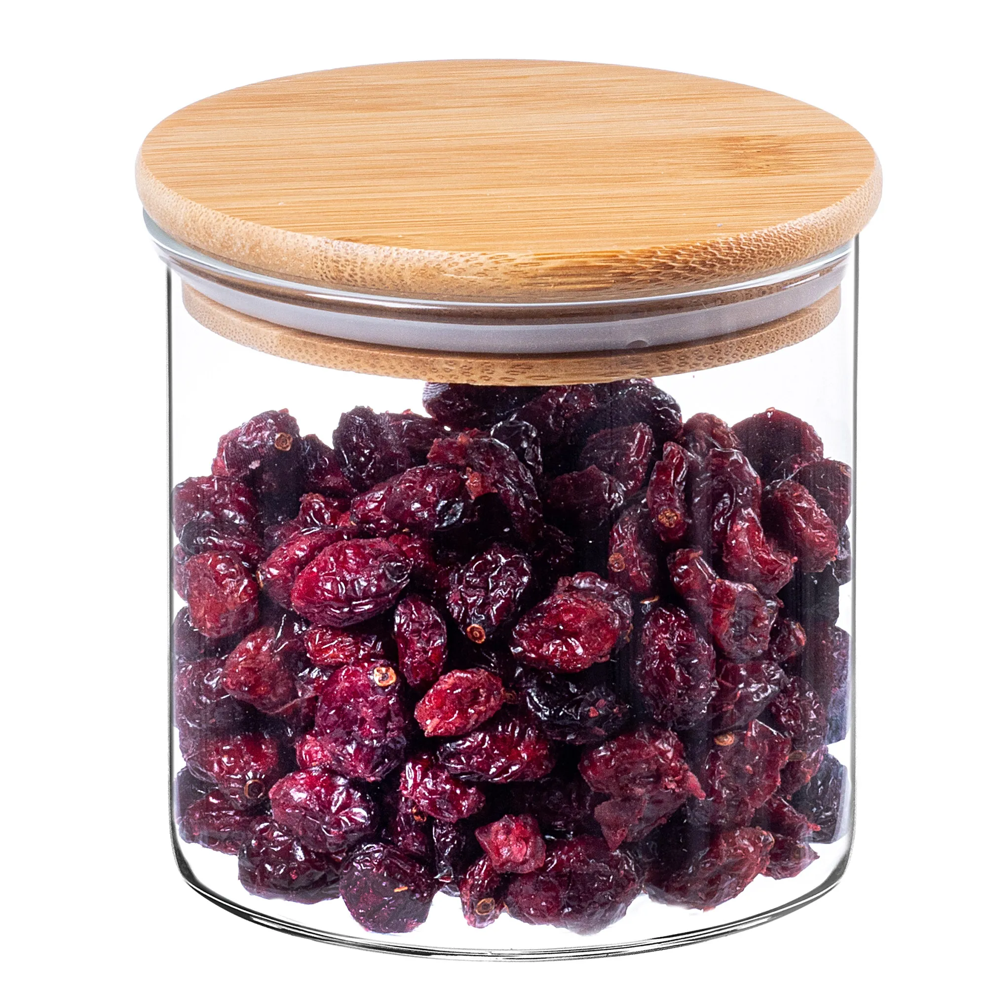 Piney stiklinis indas su bambuko dangteliu, 680 ml