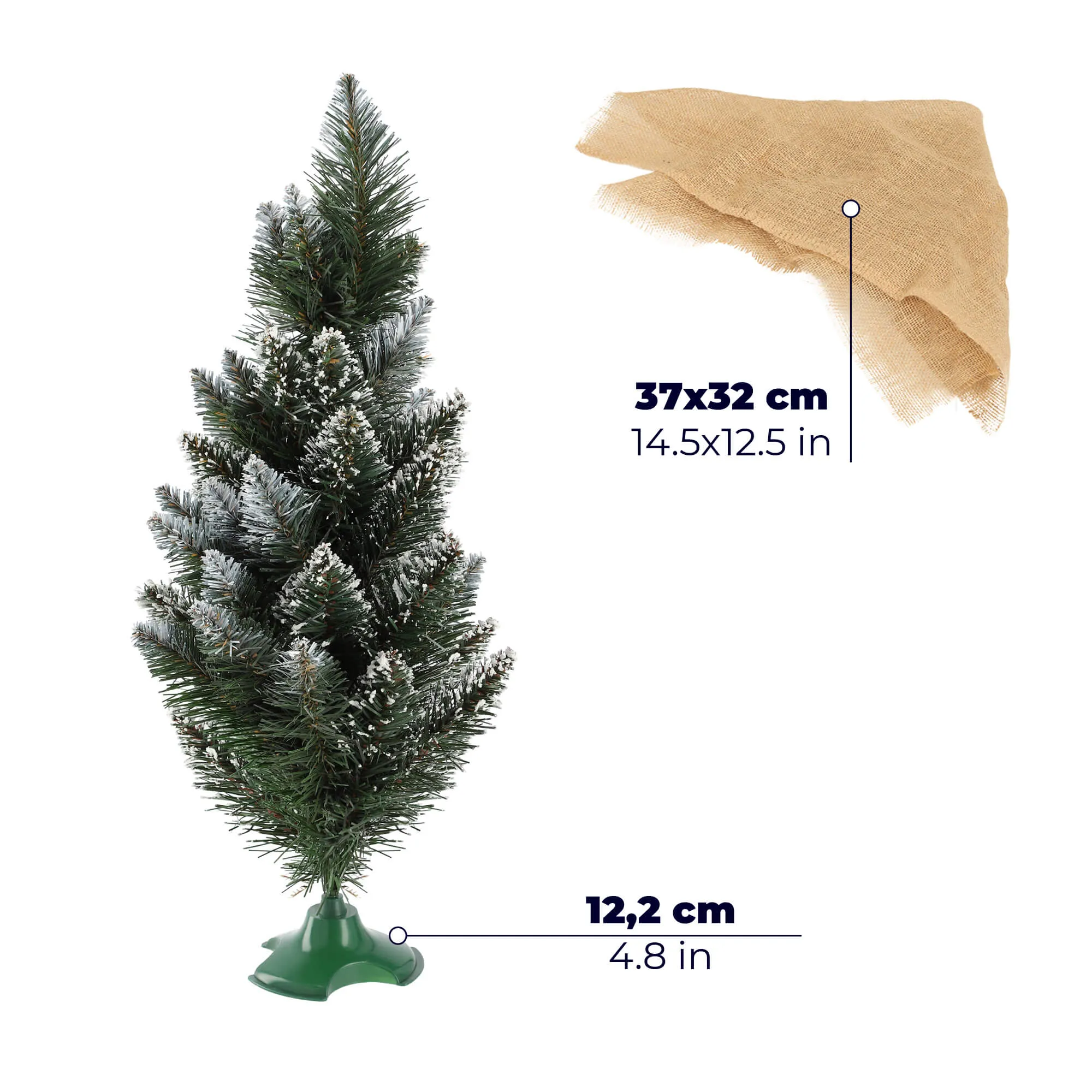 Dirbtinio sniego dengta Kalėdų eglutė 55 cm
