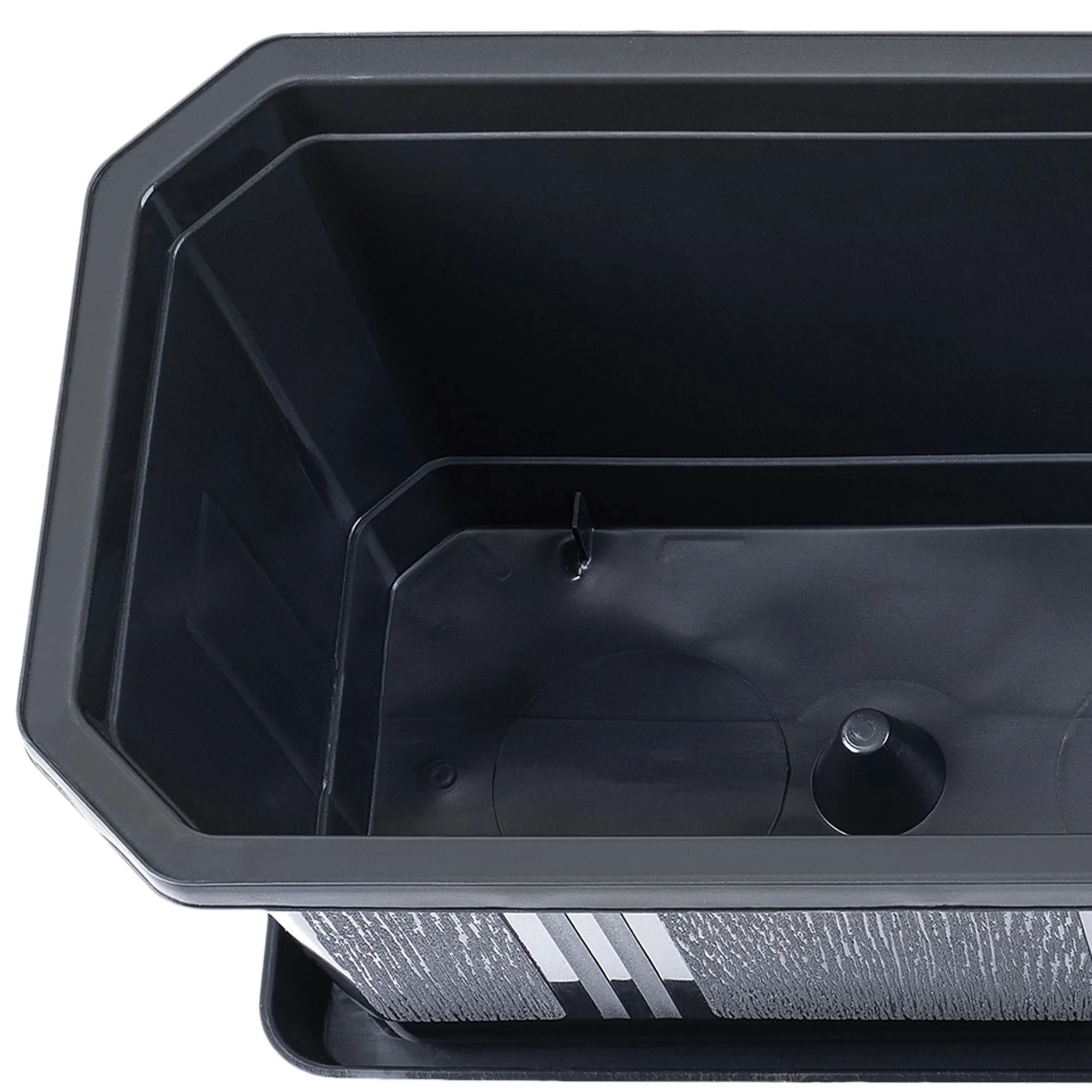 Balkoninis vazonas su rankenėlėmis grafito spalvos Oste 40 cm