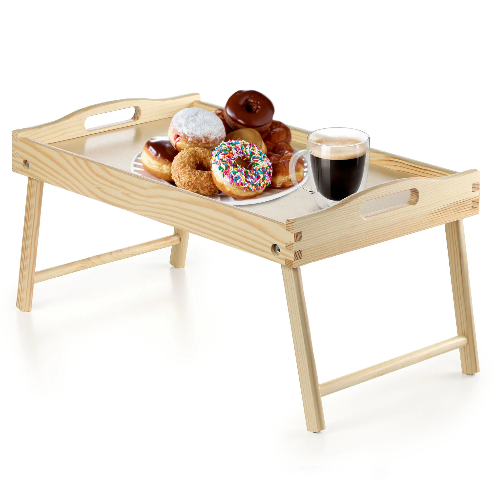 „Solia“ pusryčių stalas, nešiojamam kompiuteriui, 50 cm, bespalvis