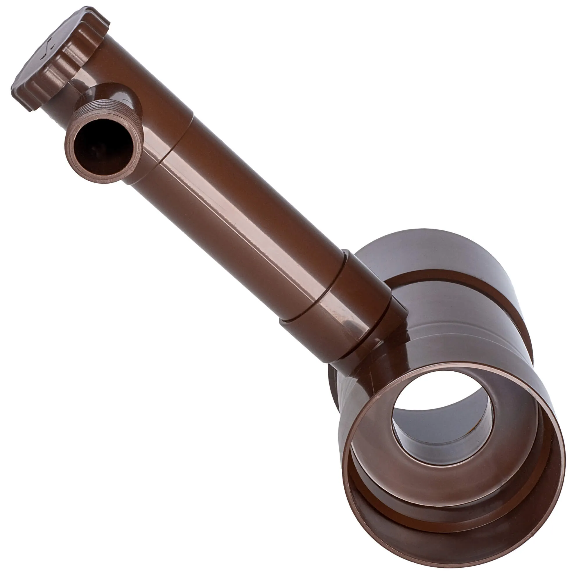 Nancras lietaus vandens kolektorius su vožtuvu, 80 mm, rudas