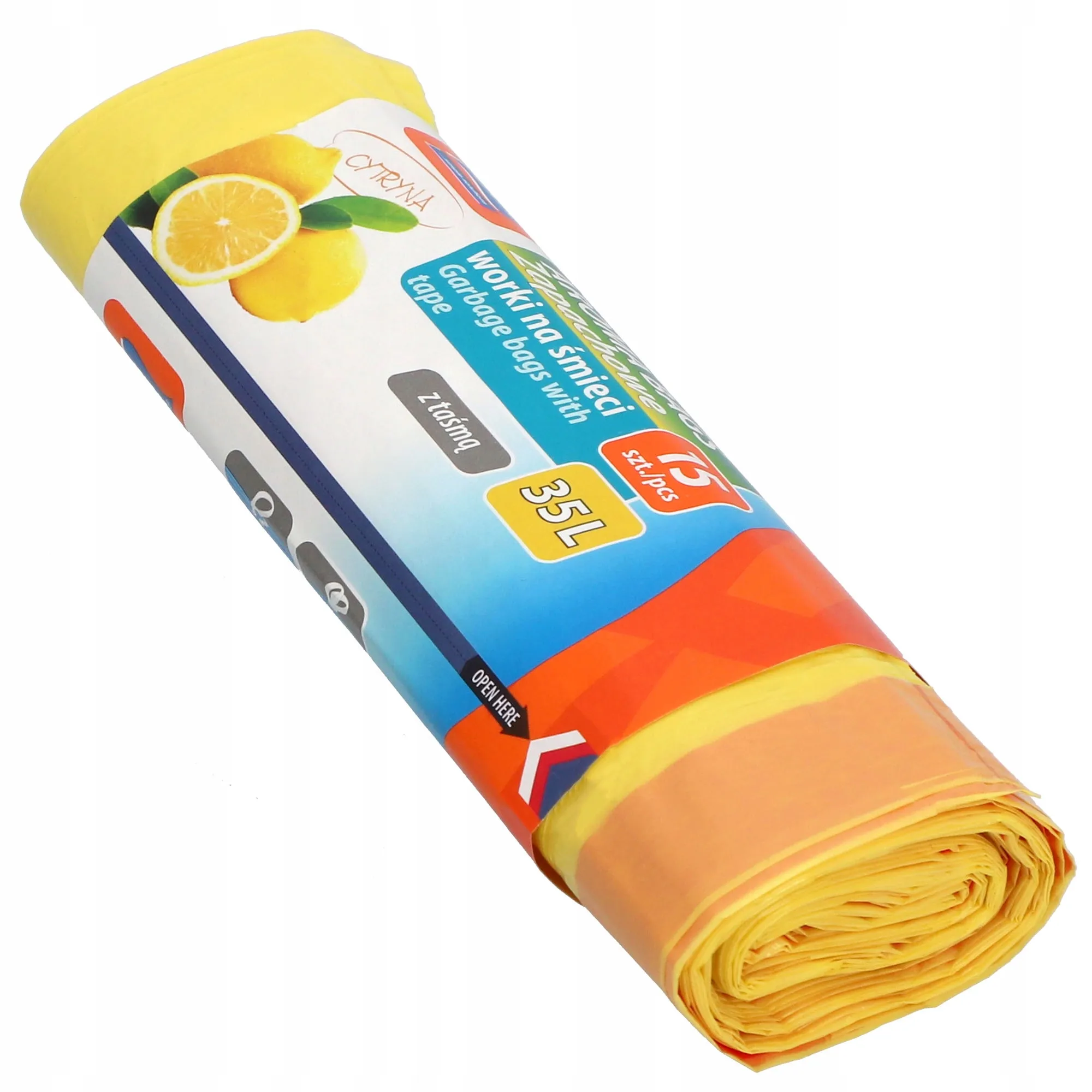 Citrininiai šiukšlių maišai „Ravi Aroma Bags“, 35 l, 15 vnt.