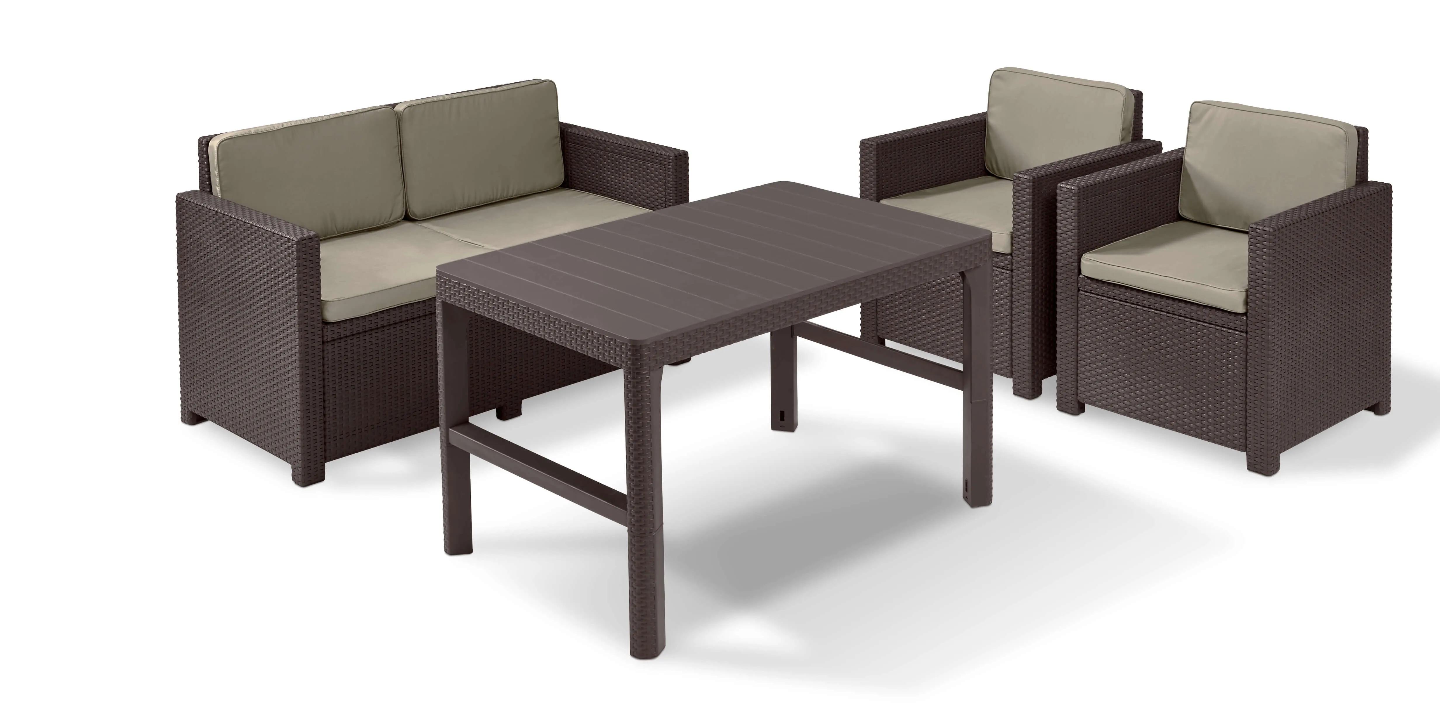 Keter Lyon 2 viename sodo stalas, 116 x 66 cm, rudas