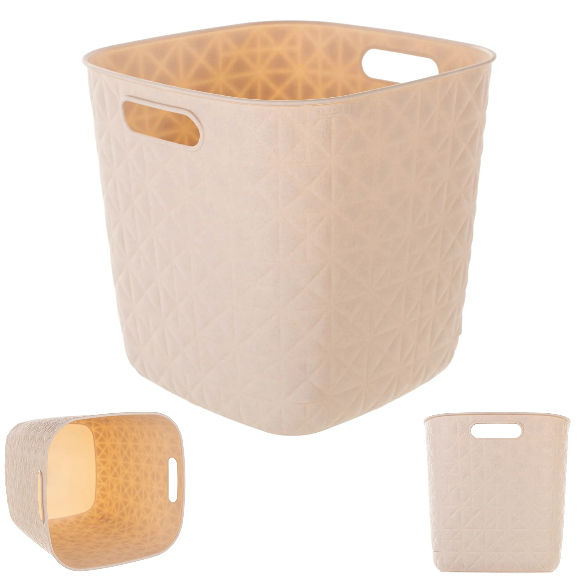 Curver Softex kvadratinis krepšys 15 l kreminis