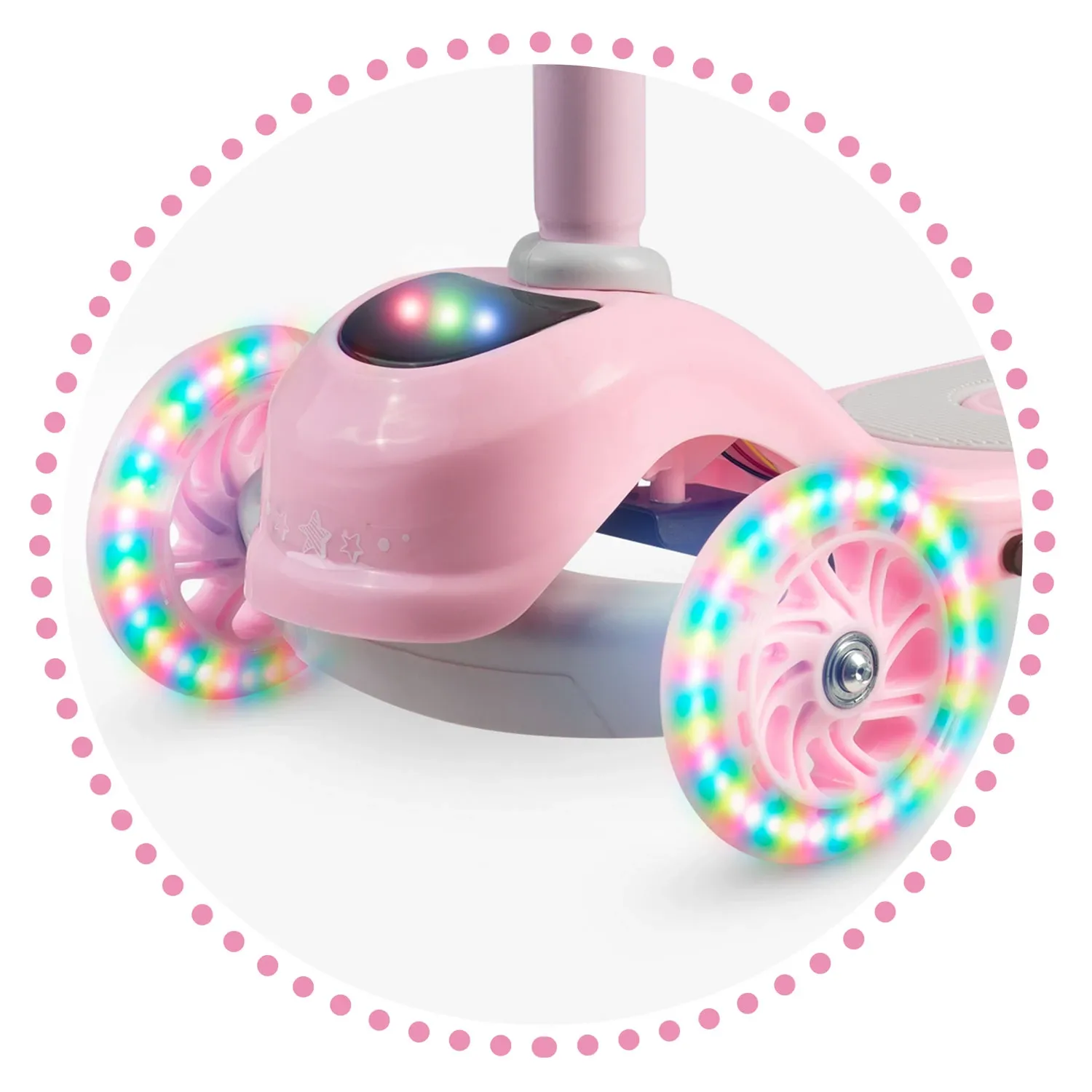 „Ricokids Piko“ triratis paspirtukas – rožinis - nuotrauka 1