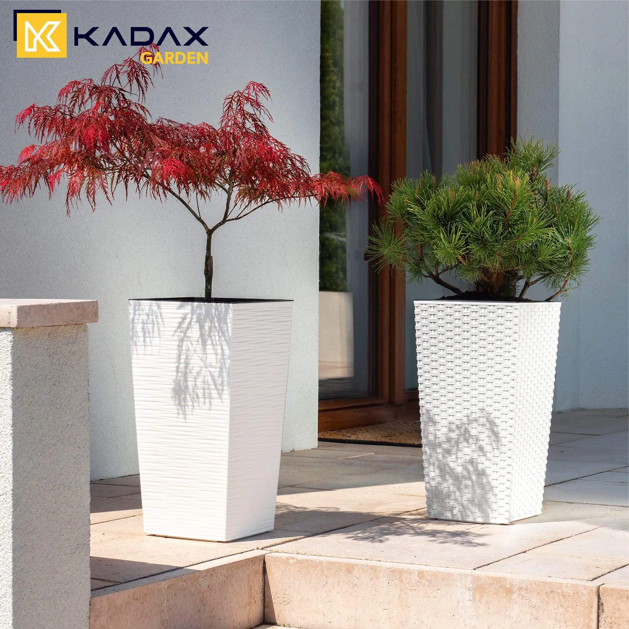 Pesaro rotango gėlių vazonas su įdėklu