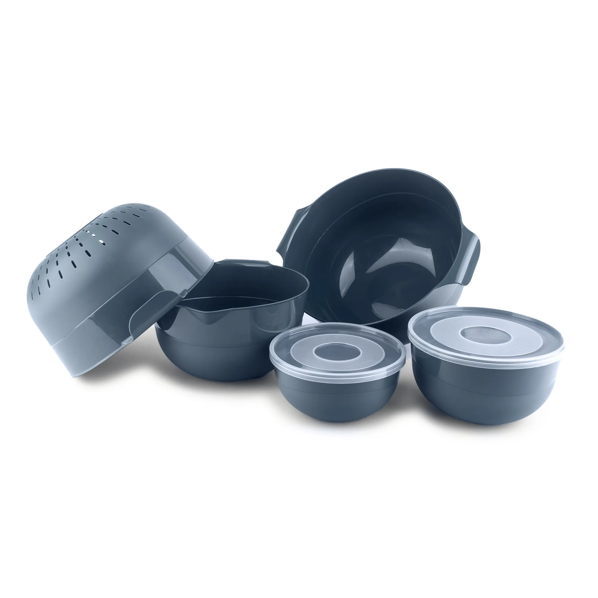 Dogato dubenėlių rinkinys, 7 dalys, tamsiai pilkas