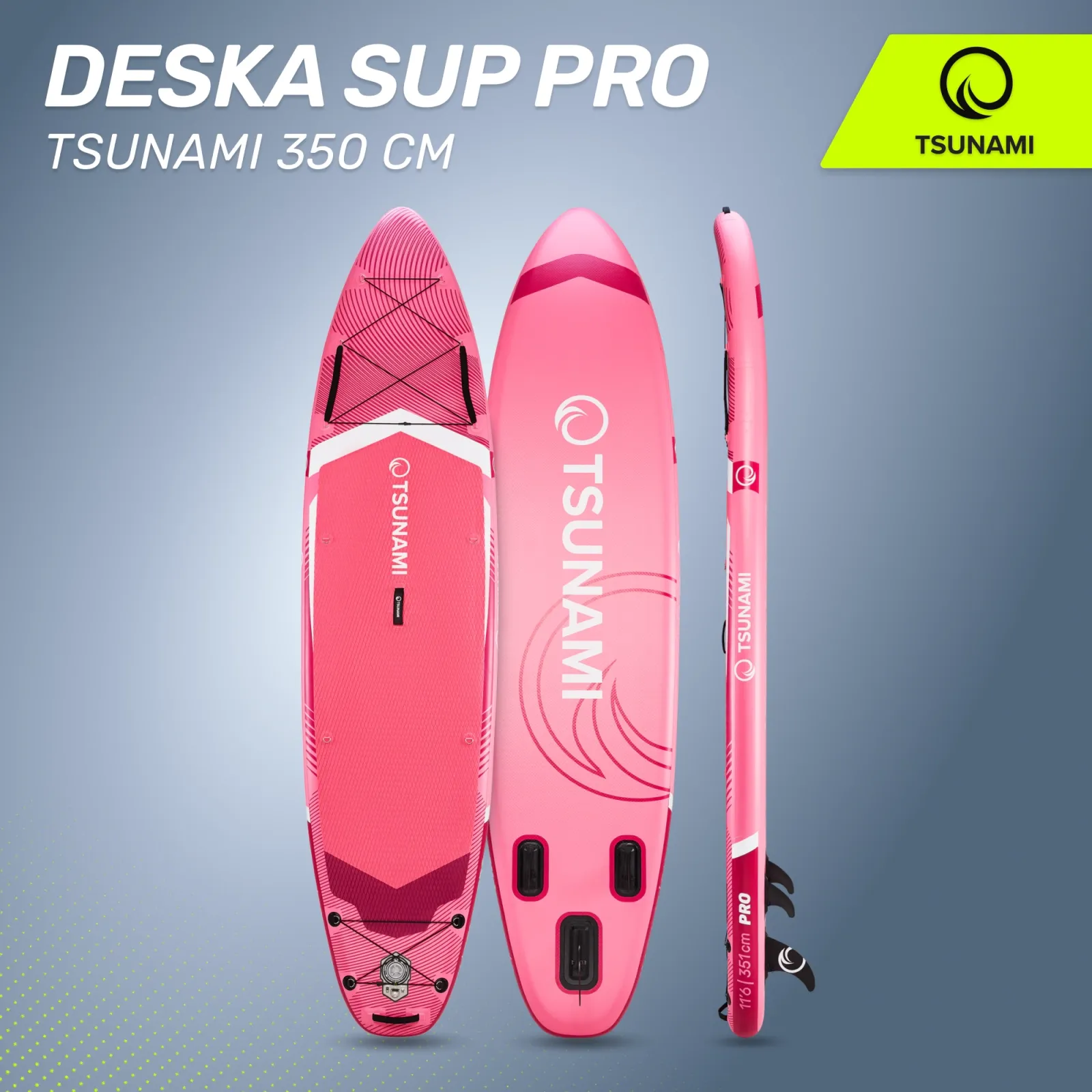 SUP PRO TSUNAMI irklentė 350 cm T10