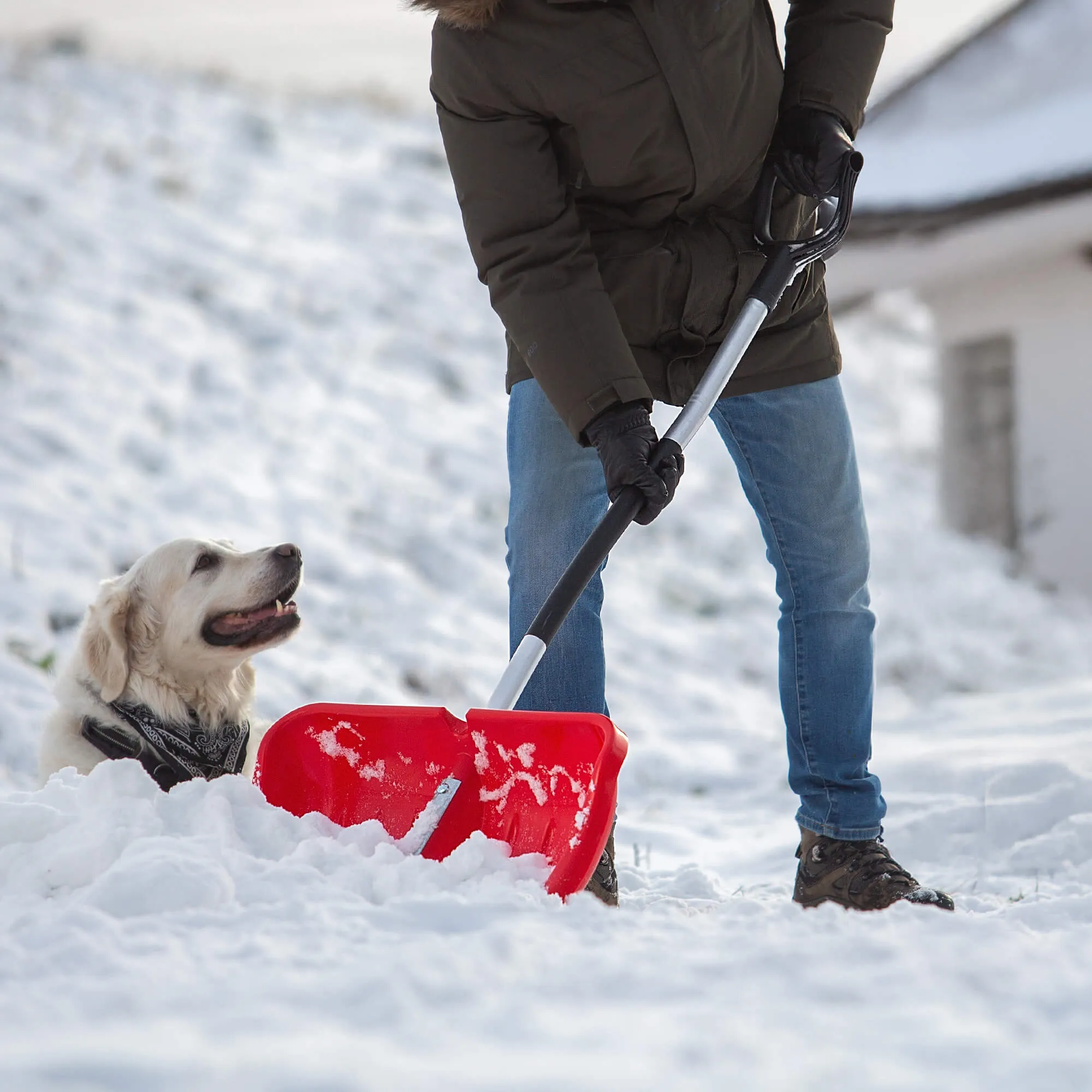 „Cros“ sniego kastuvas, 50 cm, raudonas