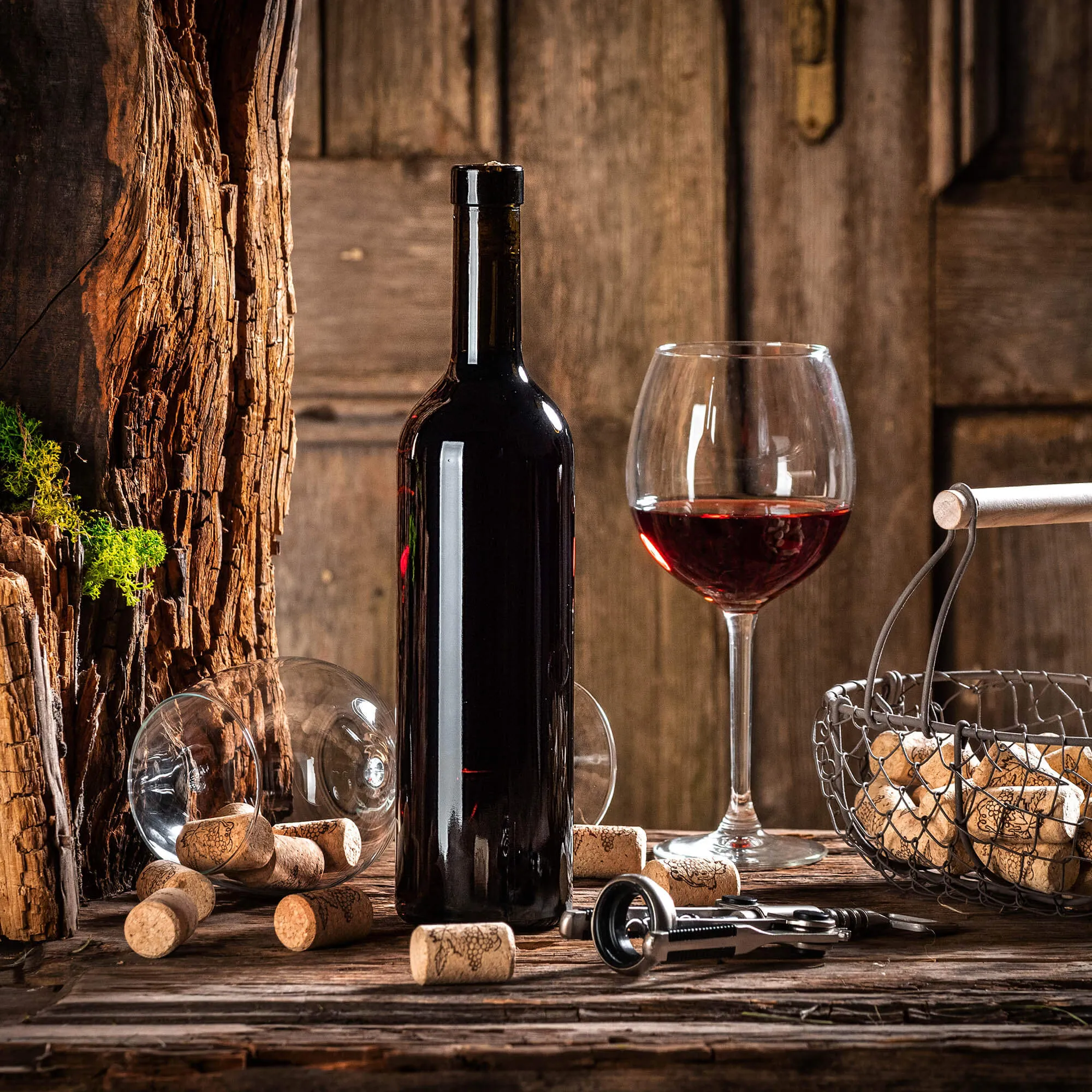 Biagio vyno buteliai 750 ml alyvuogių spalvos be kamščio, 10 vnt.