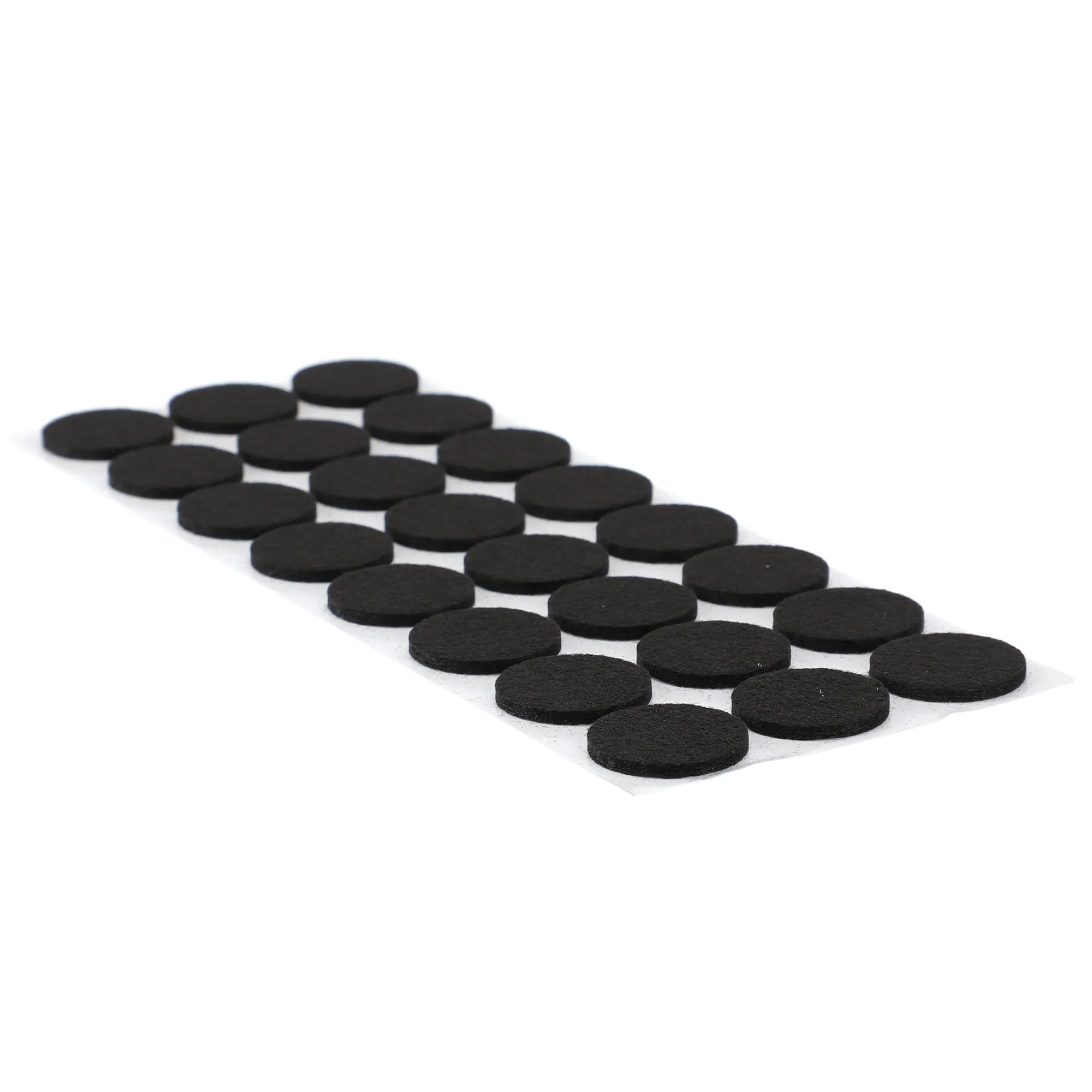 Veltinio pagalvėlės apvaliems baldams „Sort“, 29 mm, juodos, 24 vnt. rinkinys