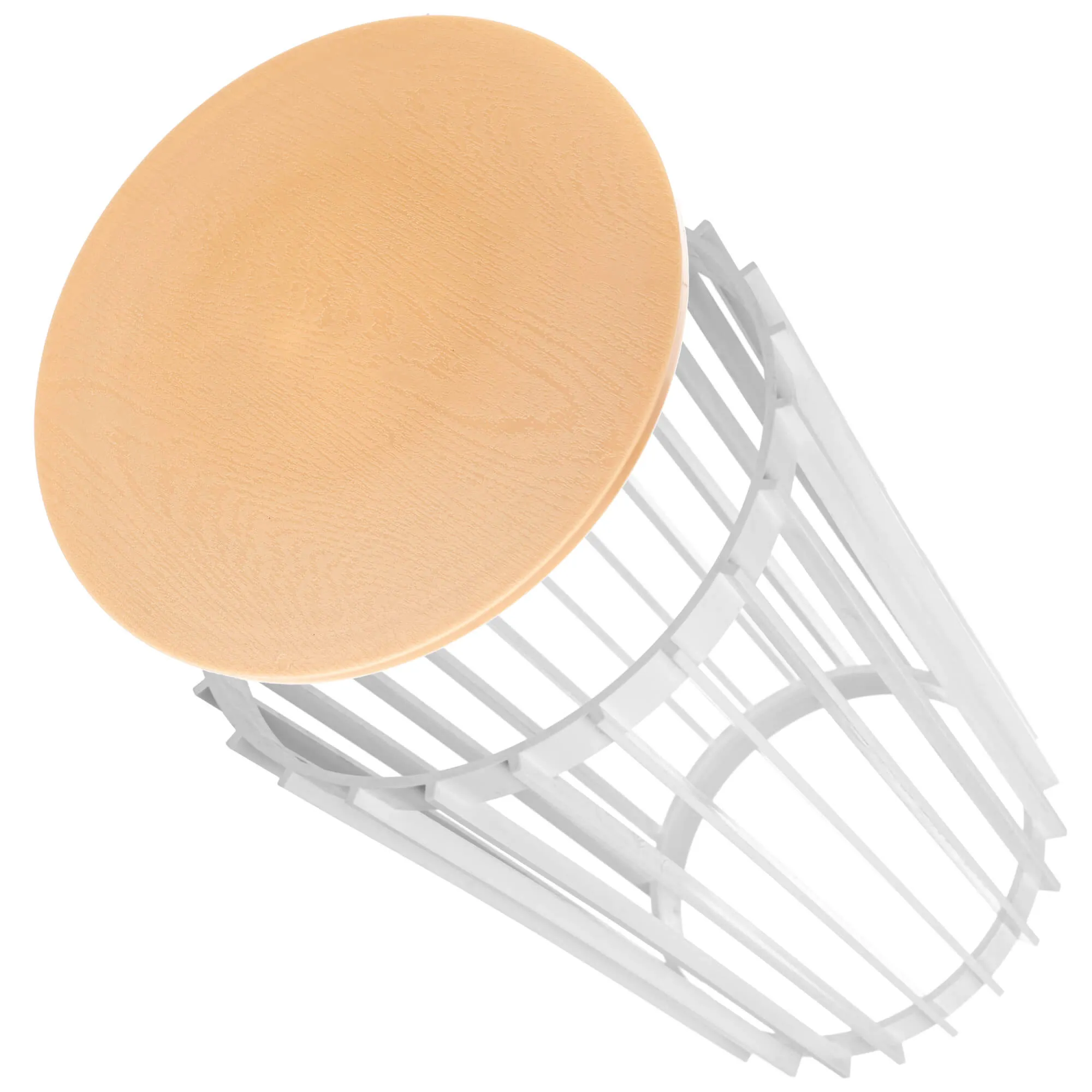 Aytre dvipusis augalų stovas 54 cm baltas + natūralaus medžio stalviršis