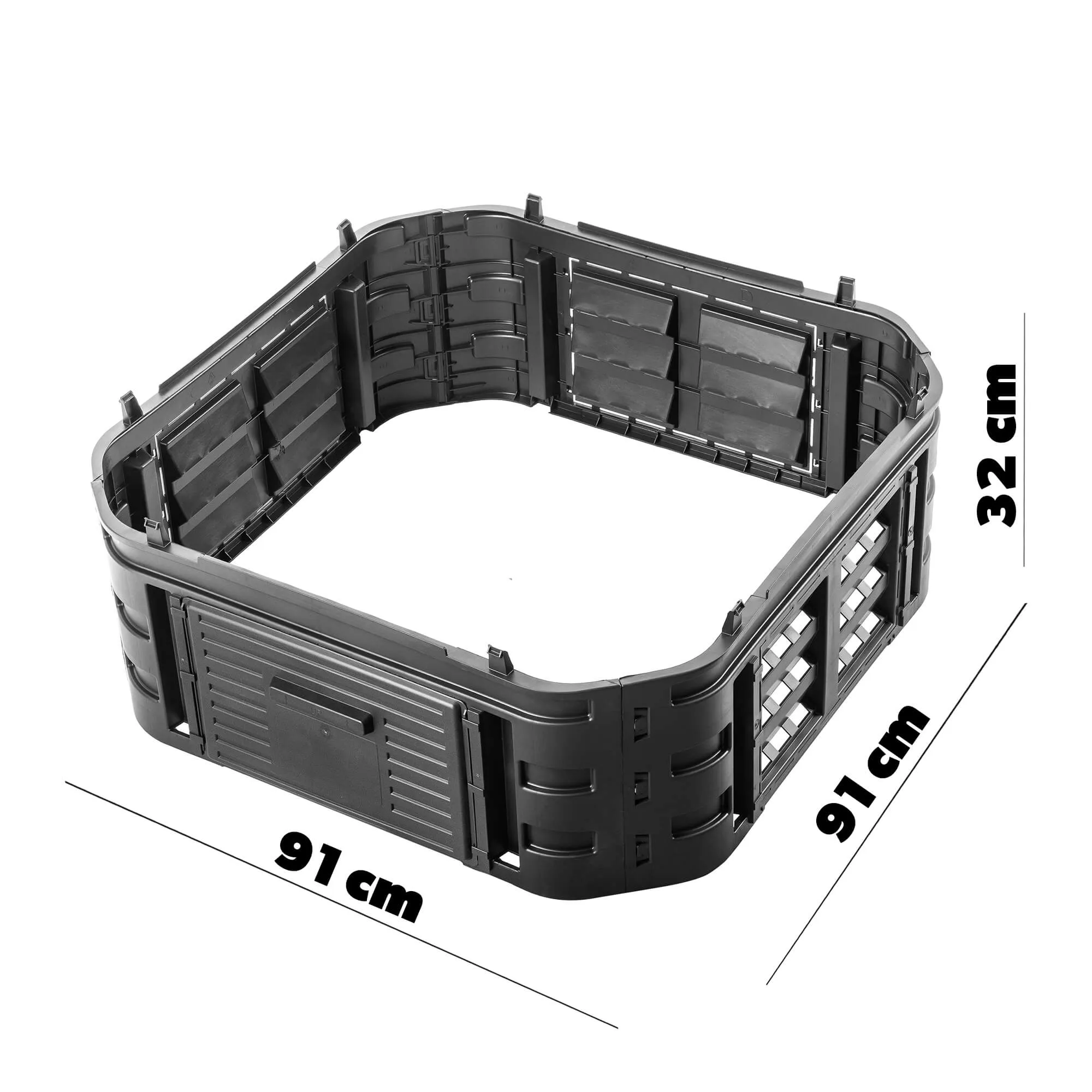 „Togiak“ 260 l kompostinės prailginimo modulis, juodas