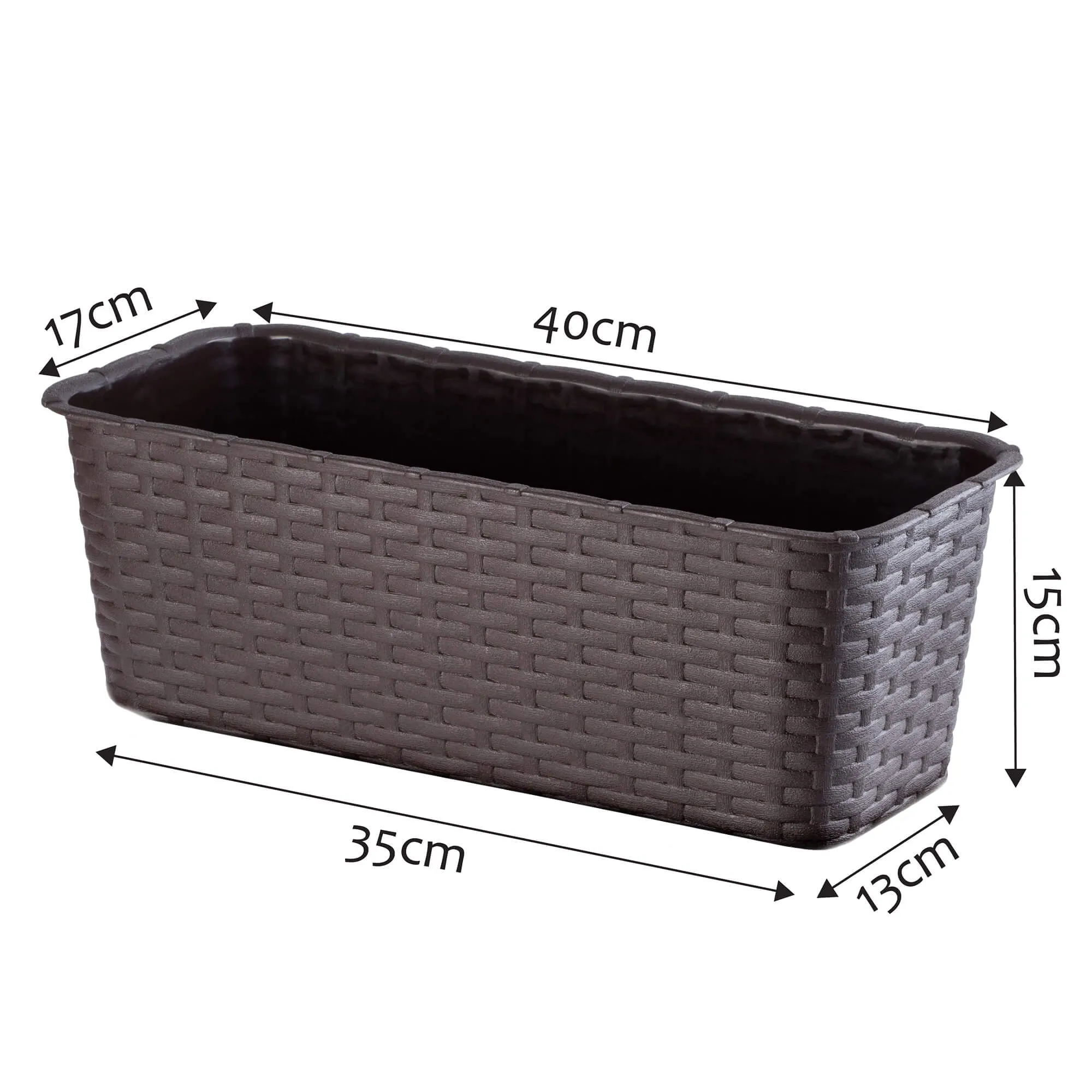 Balkoninis gėlių vazonas 40 cm