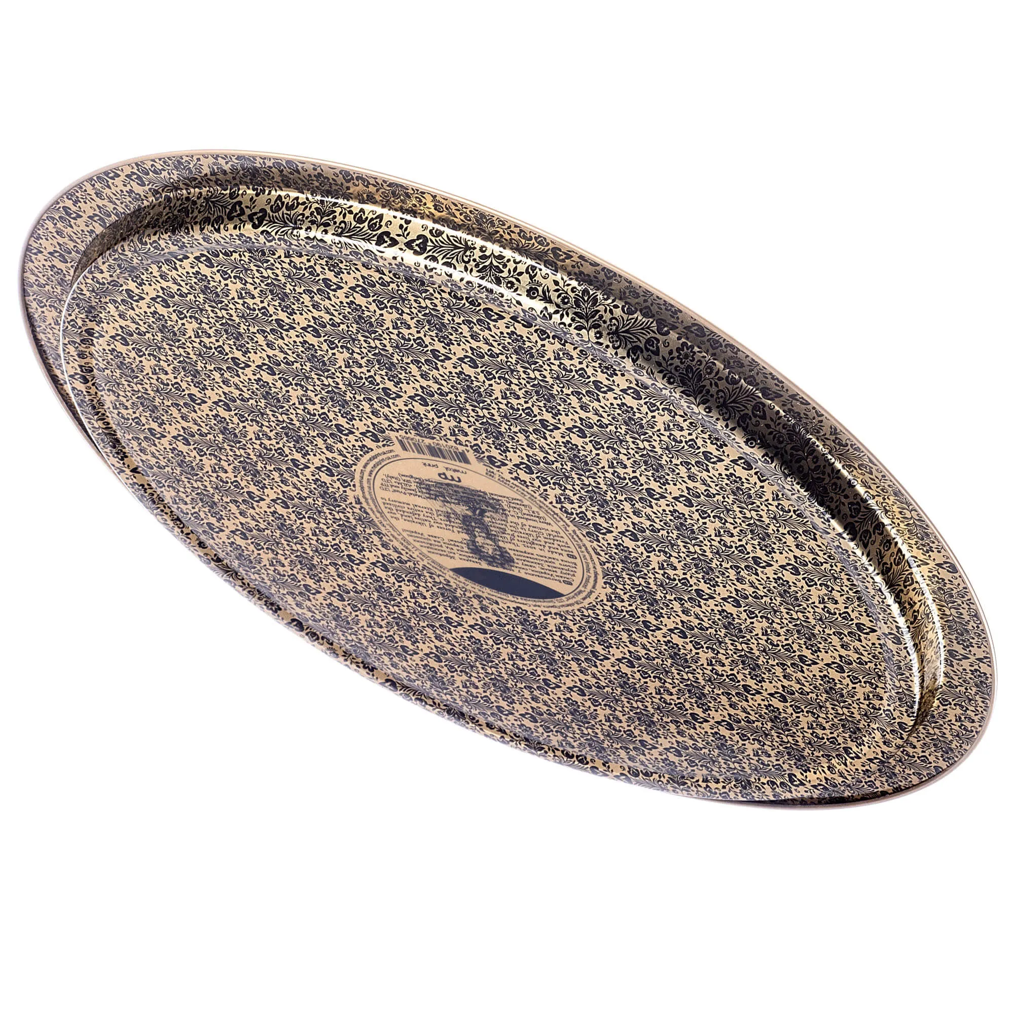Terzone apvalus litografuotas padėklas 32,5 cm metalinis „Naktinis žvejys“