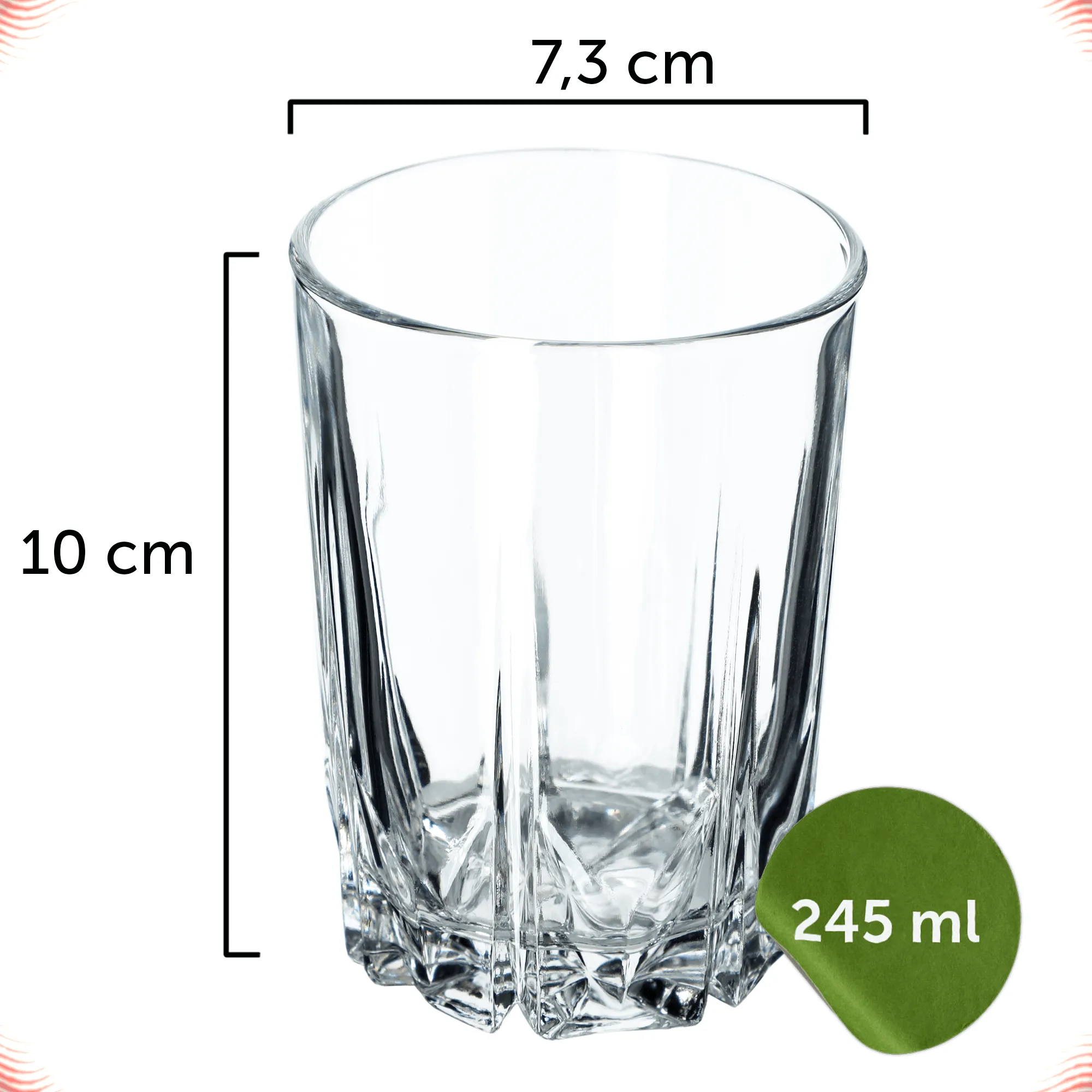 „Monza“ gėrimų stiklinės, 245 ml, 6 vnt.