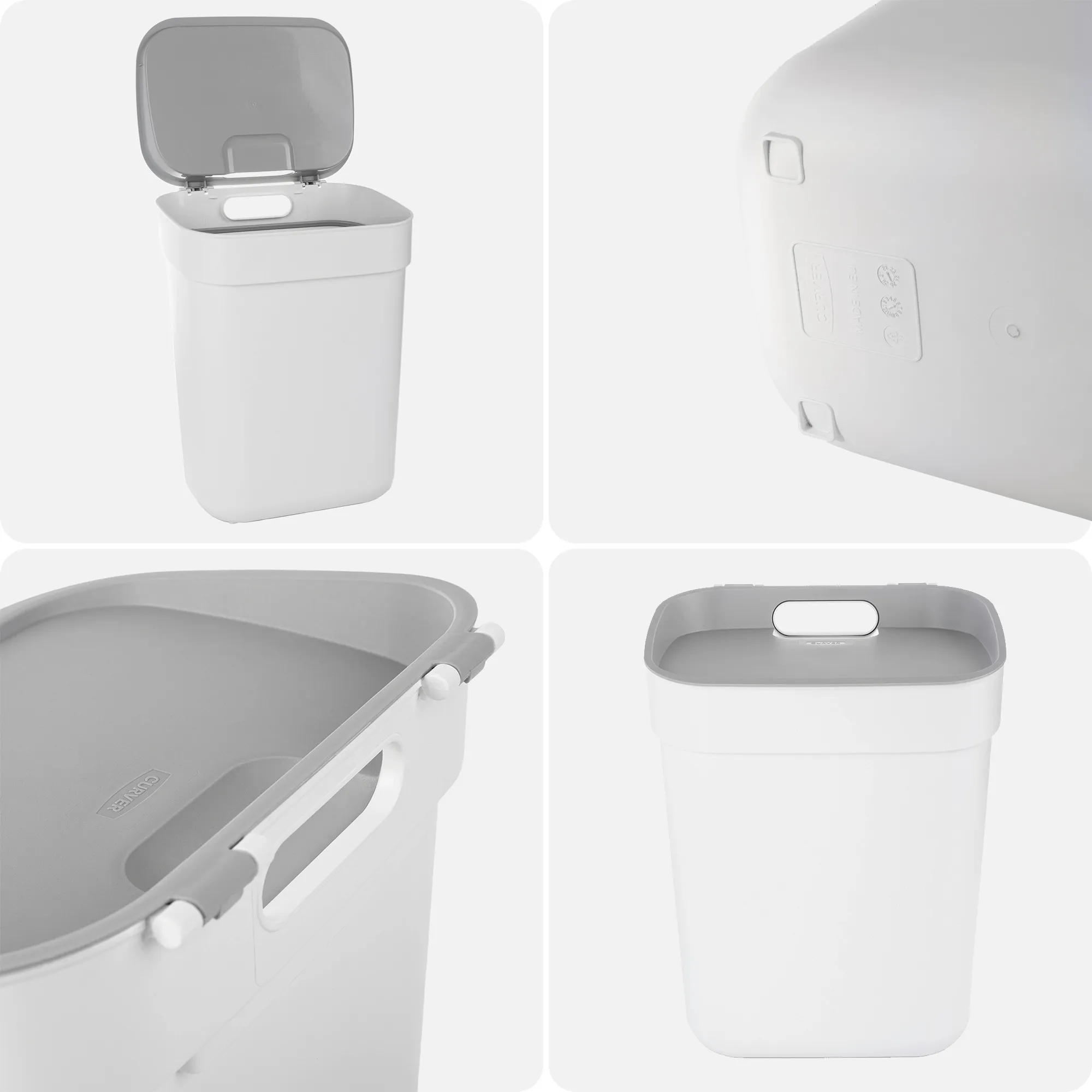 Curver 10 l talpos atliekų rūšiavimo šiukšliadėžė, balta