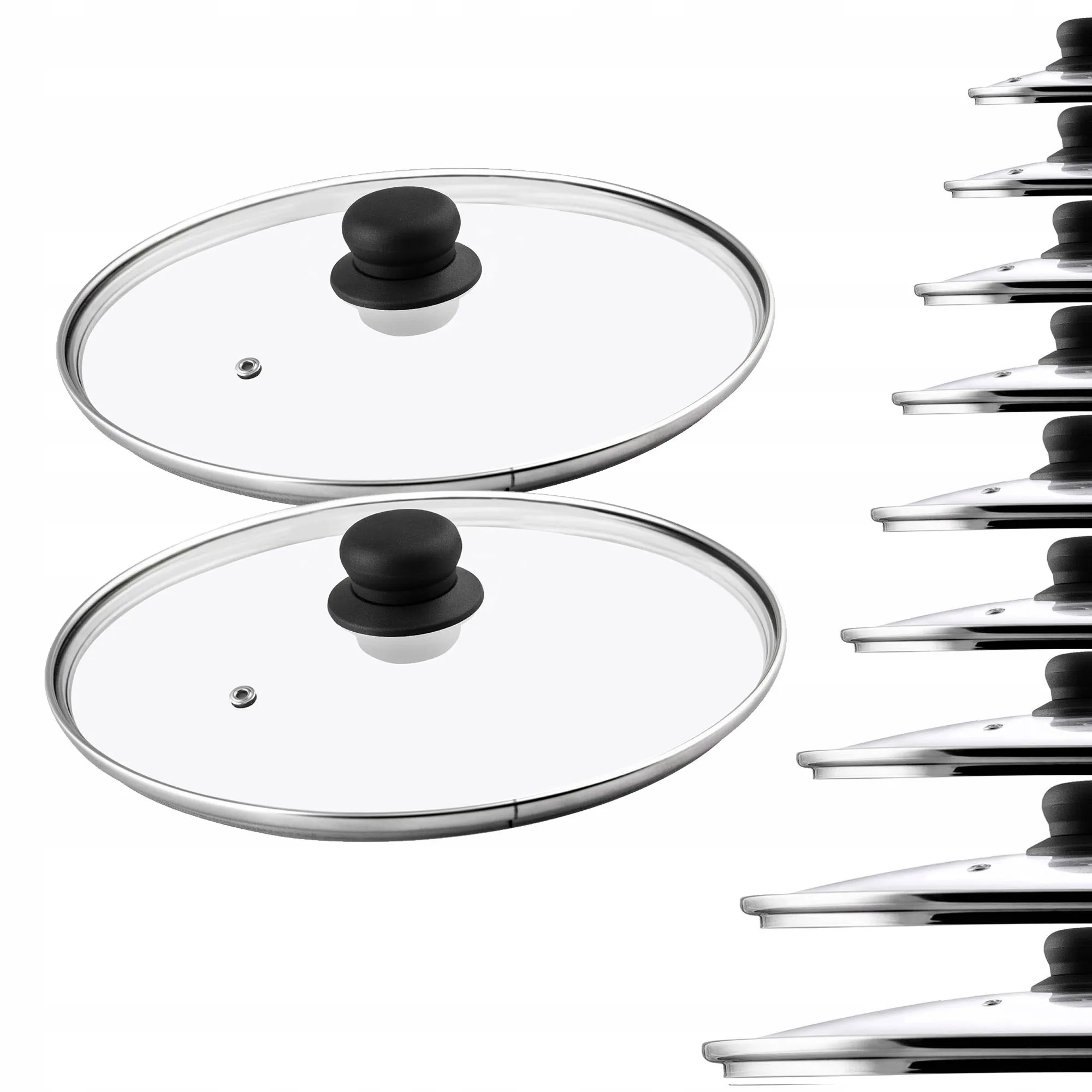 Stiklinis dangtis su rankena 26 cm, 2 vnt.