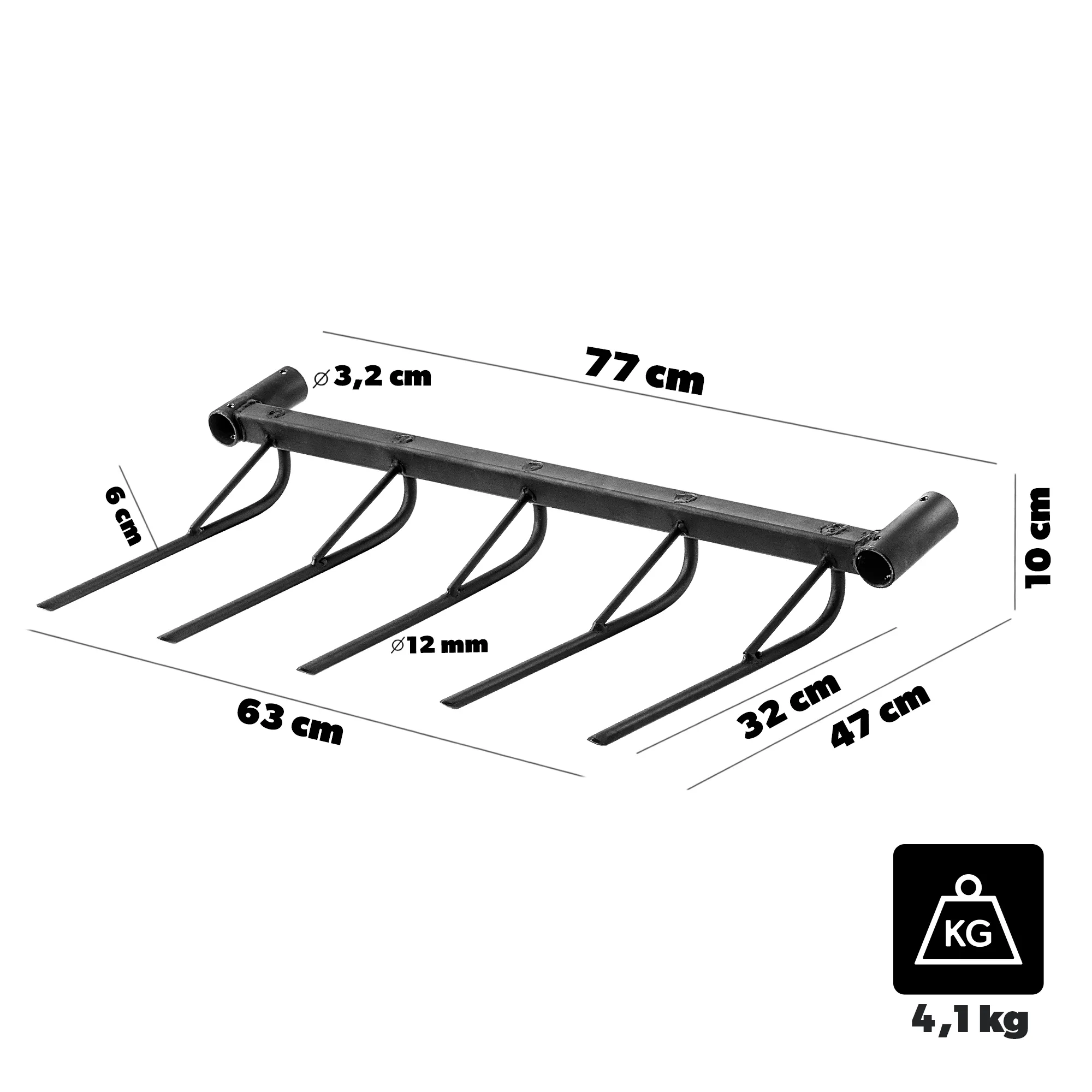 Drano 75 cm rankinis kultivatorius be rankenos
