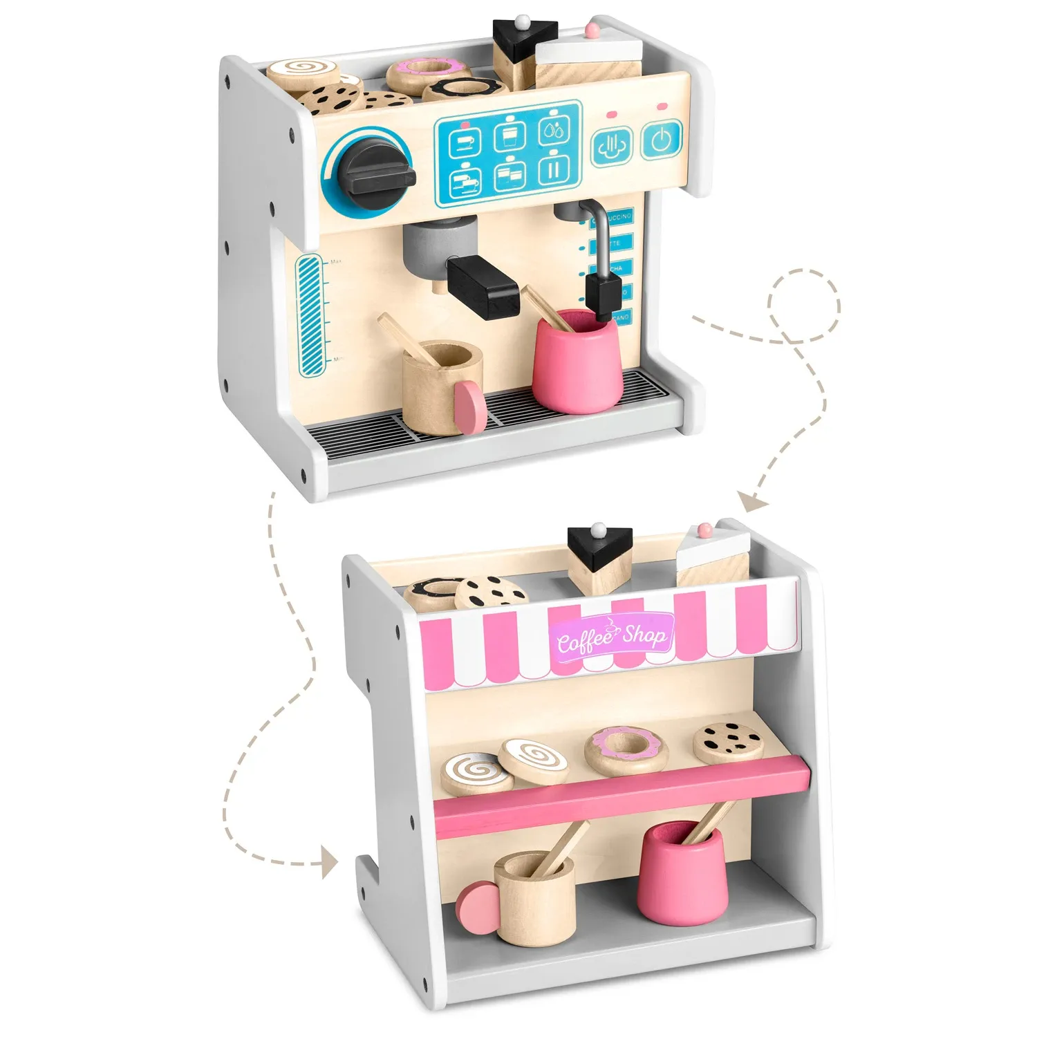 „Ricokids 785101“ baltas kavos aparatas su saldainiais - nuotrauka 1