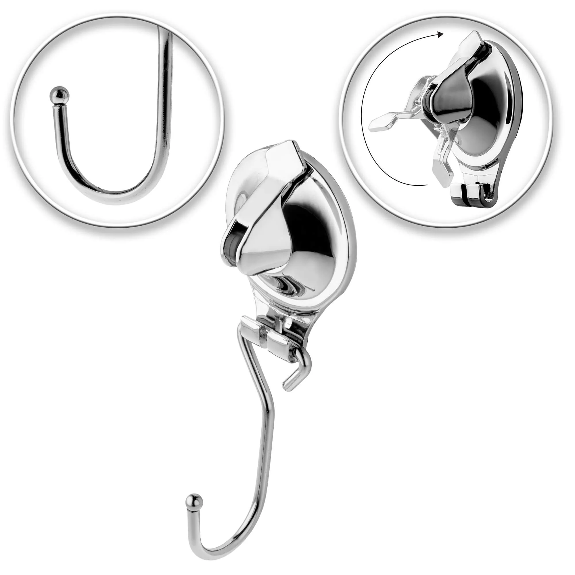 Vonios kambario pakaba su siurbtuku 16,5 x 6 cm, sidabro spalvos