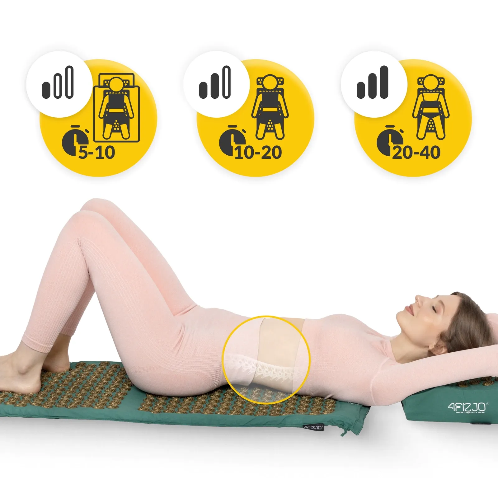 EKO akupresūros kilimėlis su pagalve