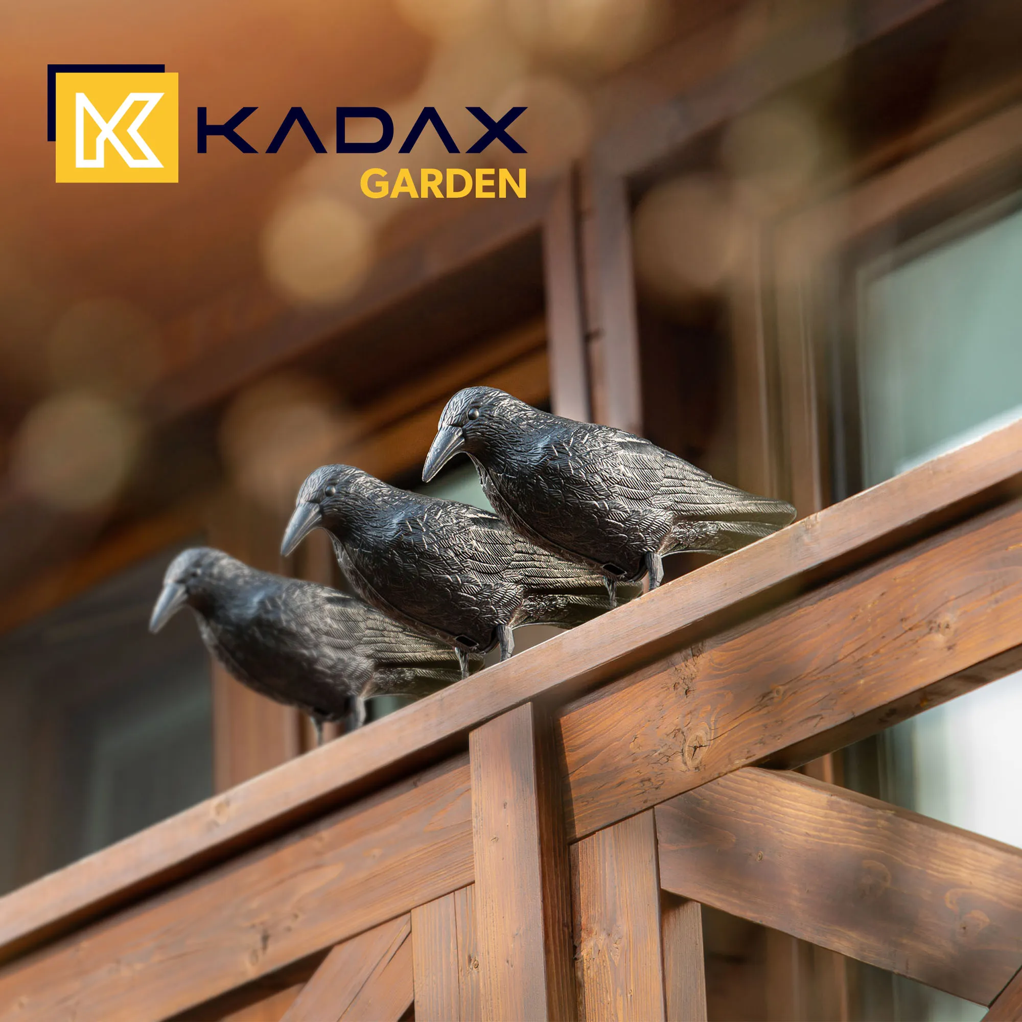 Juodojo varno paukščių baidyklė, juoda, 3 vnt.