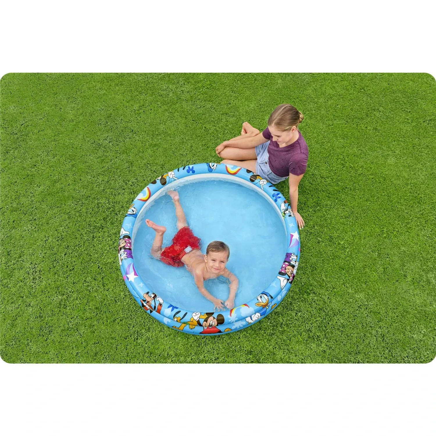 Pripučiamas baseinas „Mickey and Friends“, 122 x 25 cm, „Bestway 91007“ - nuotrauka 1