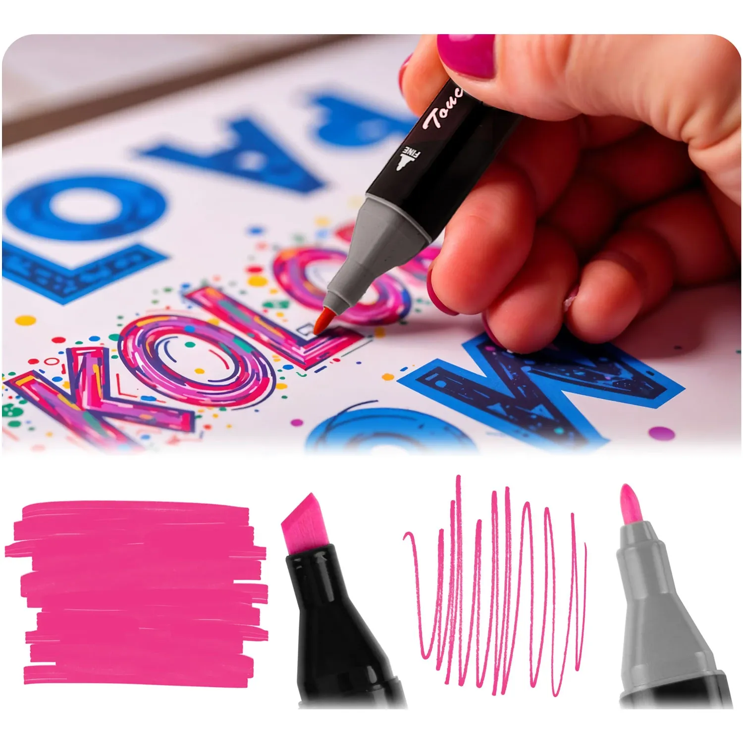 Nukido NK-915 alkoholio žymekliai su maišeliu, 262 vnt. - nuotrauka 1