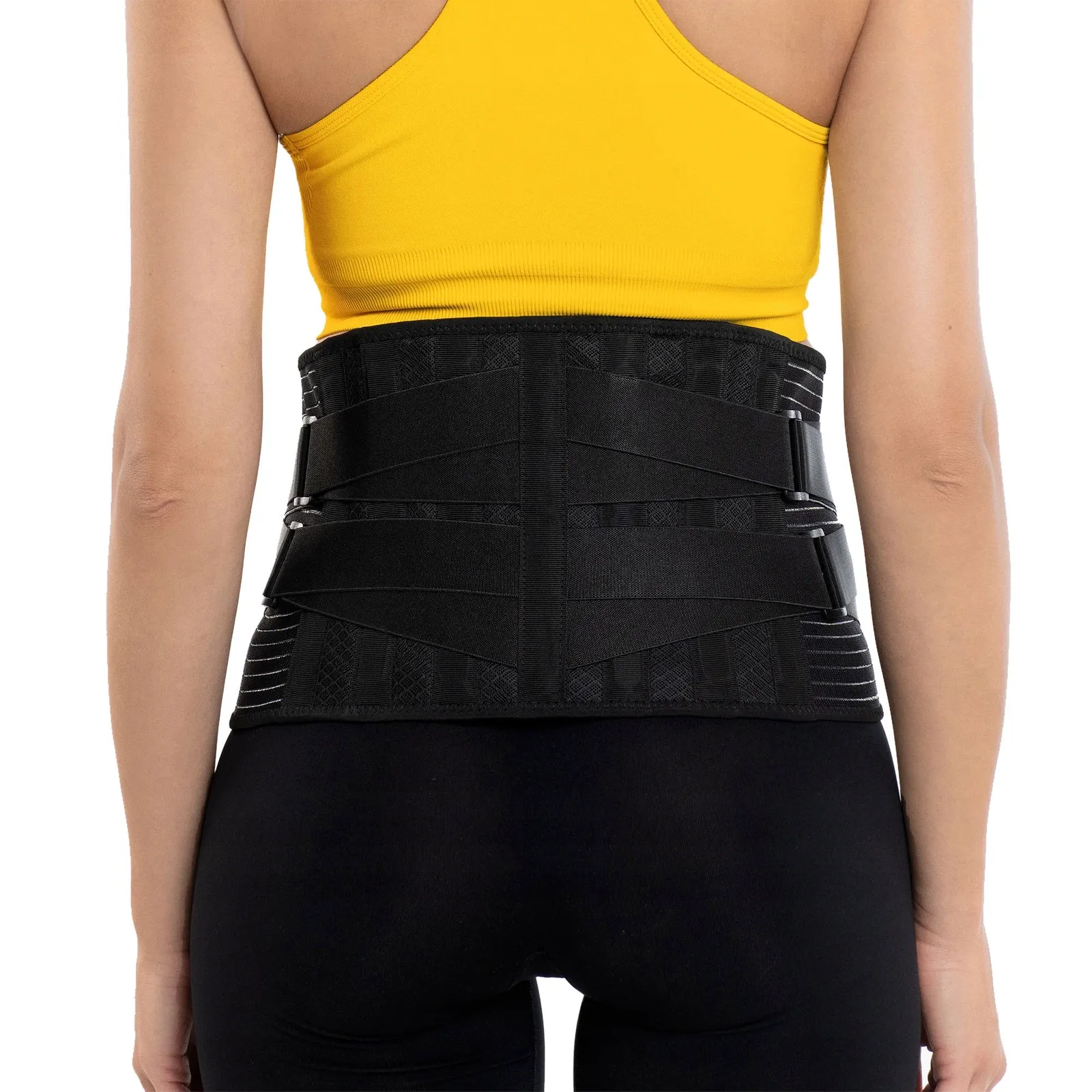 XXL dydžio juodos spalvos ortopedinis diržas juosmens stuburui