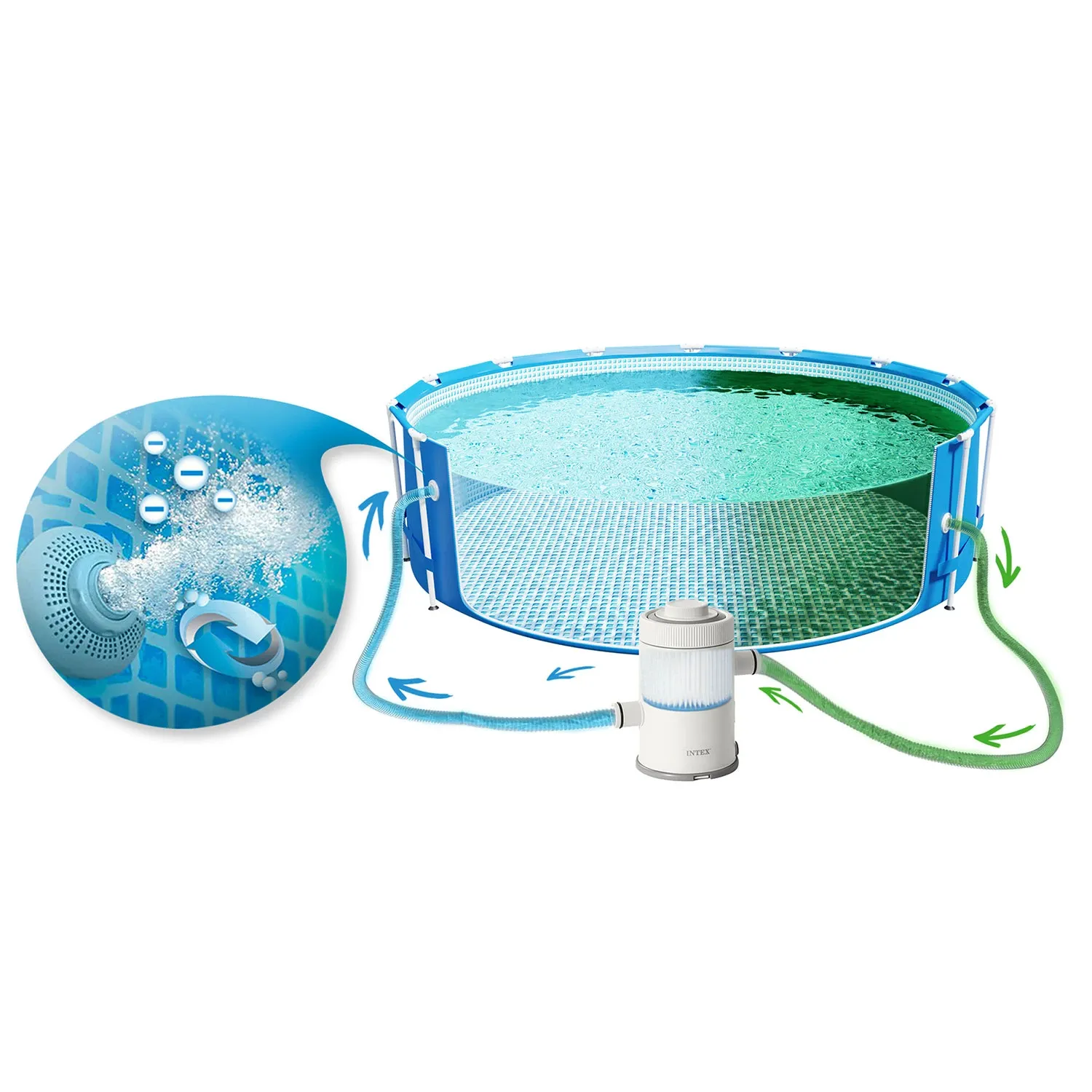 Filtro siurblys sodo baseinams 1250 l/h INTEX 26602 - nuotrauka 1