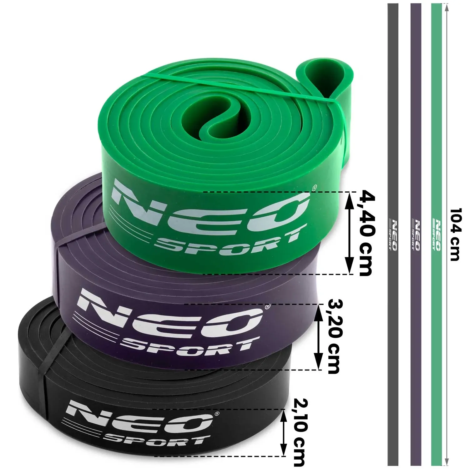 NS-960 Neo-Sport pasipriešinimo juostų rinkinys, 3 vnt. - nuotrauka 1