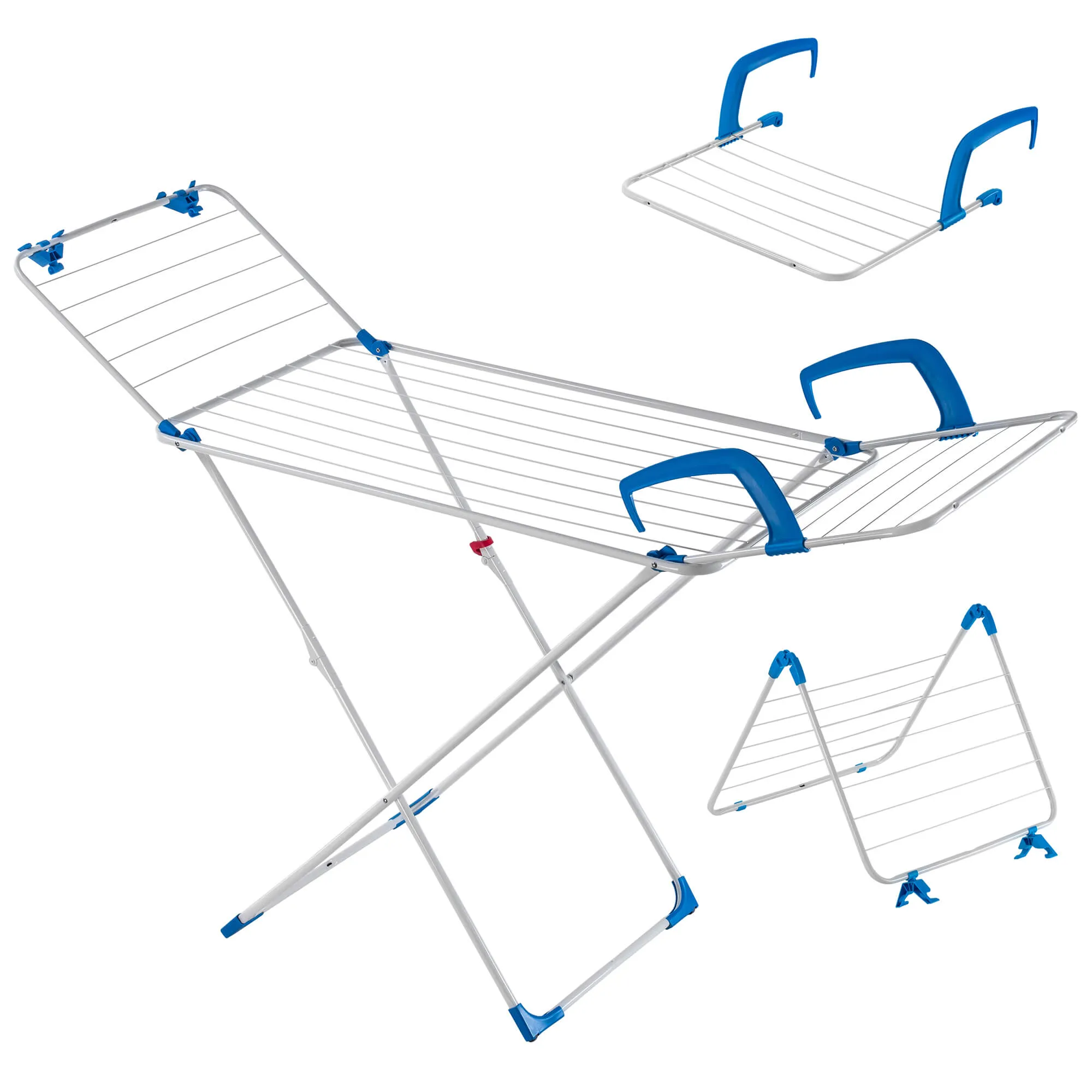 Sava 3 viename pastatoma drabužių džiovyklė, 168 cm, mėlyna
